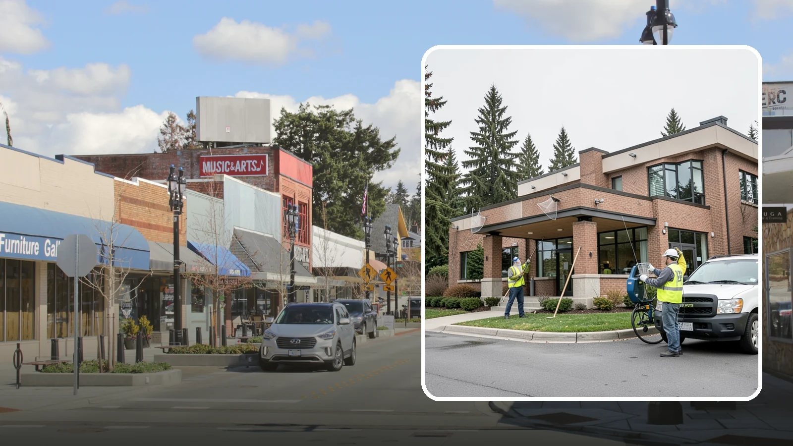 Bird Control & Deterrent in Bothell, King County, WA - Bird control and deterrent installation that protects public buildings and structures from nuisance birds.