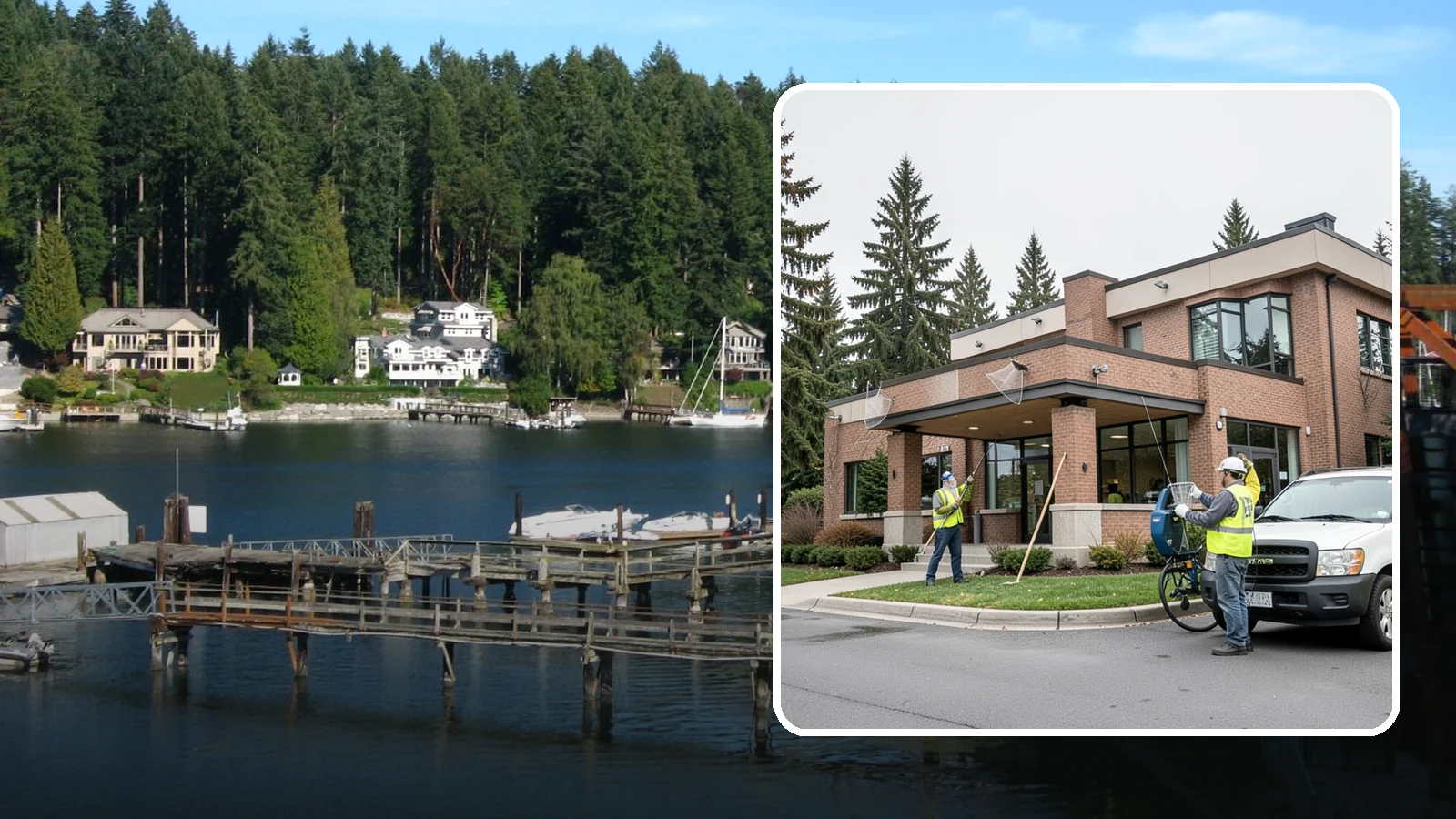 Bird Control & Deterrent in Gig Harbor, Pierce County, WA - Bird control and deterrent installation that protects public buildings and structures from nuisance birds.
