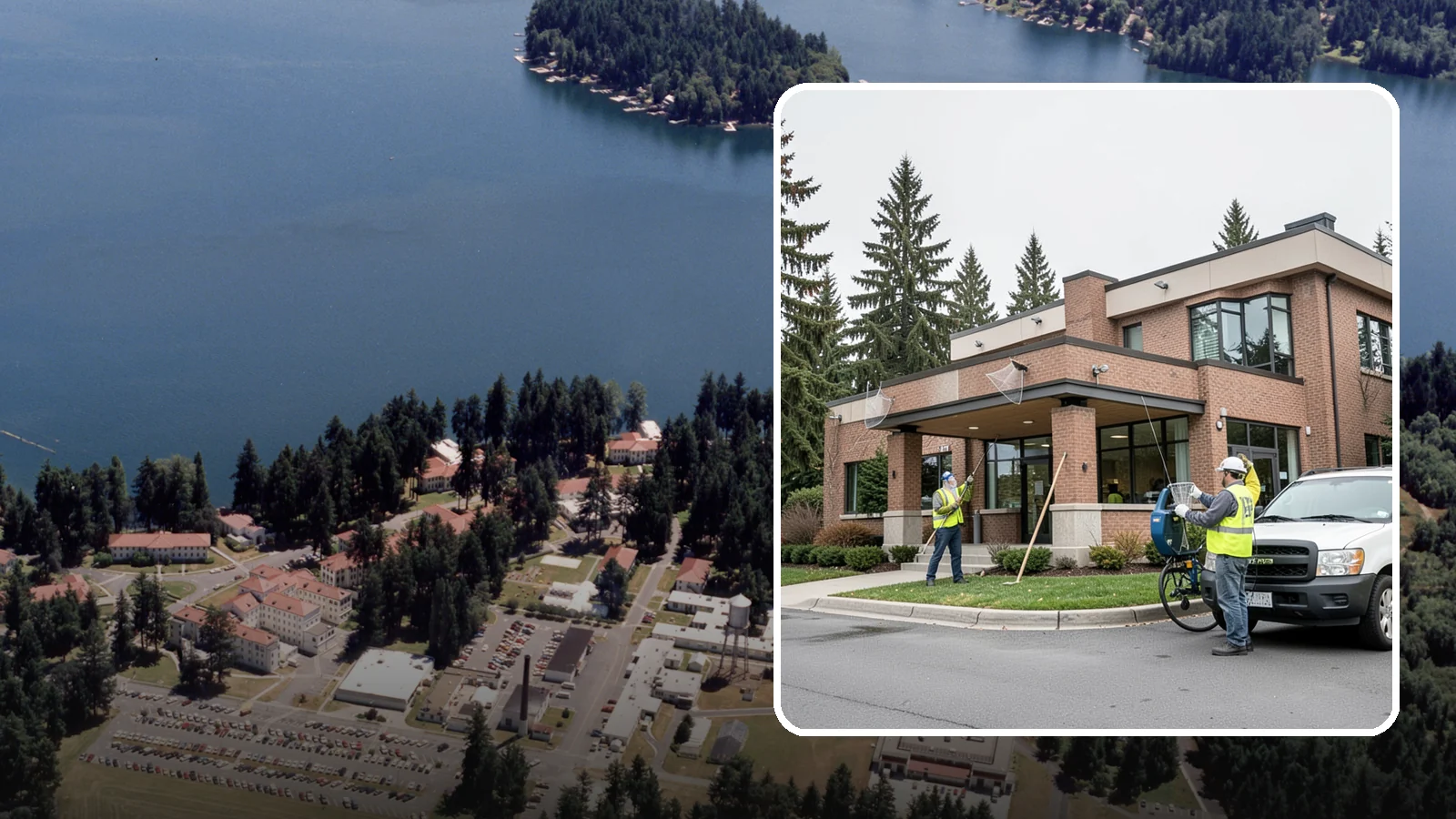 Bird Control & Deterrent in Lakewood, Pierce County, WA - Bird control and deterrent installation that protects public buildings and structures from nuisance birds.
