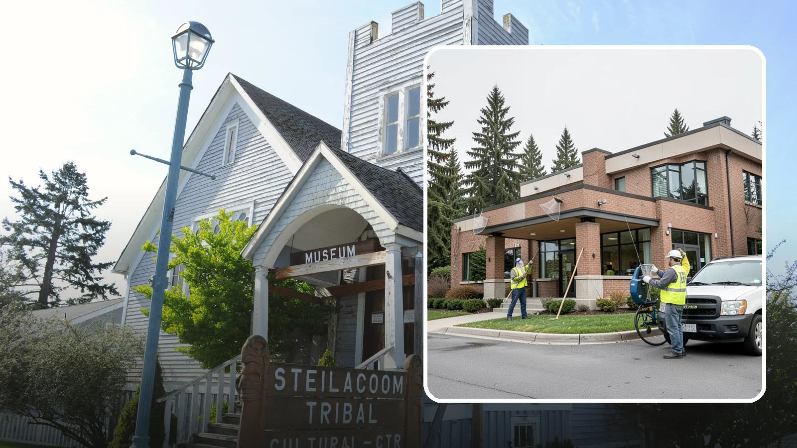 Bird Control & Deterrent in Steilacoom, Pierce County, WA - Bird control and deterrent installation that protects public buildings and structures from nuisance birds.