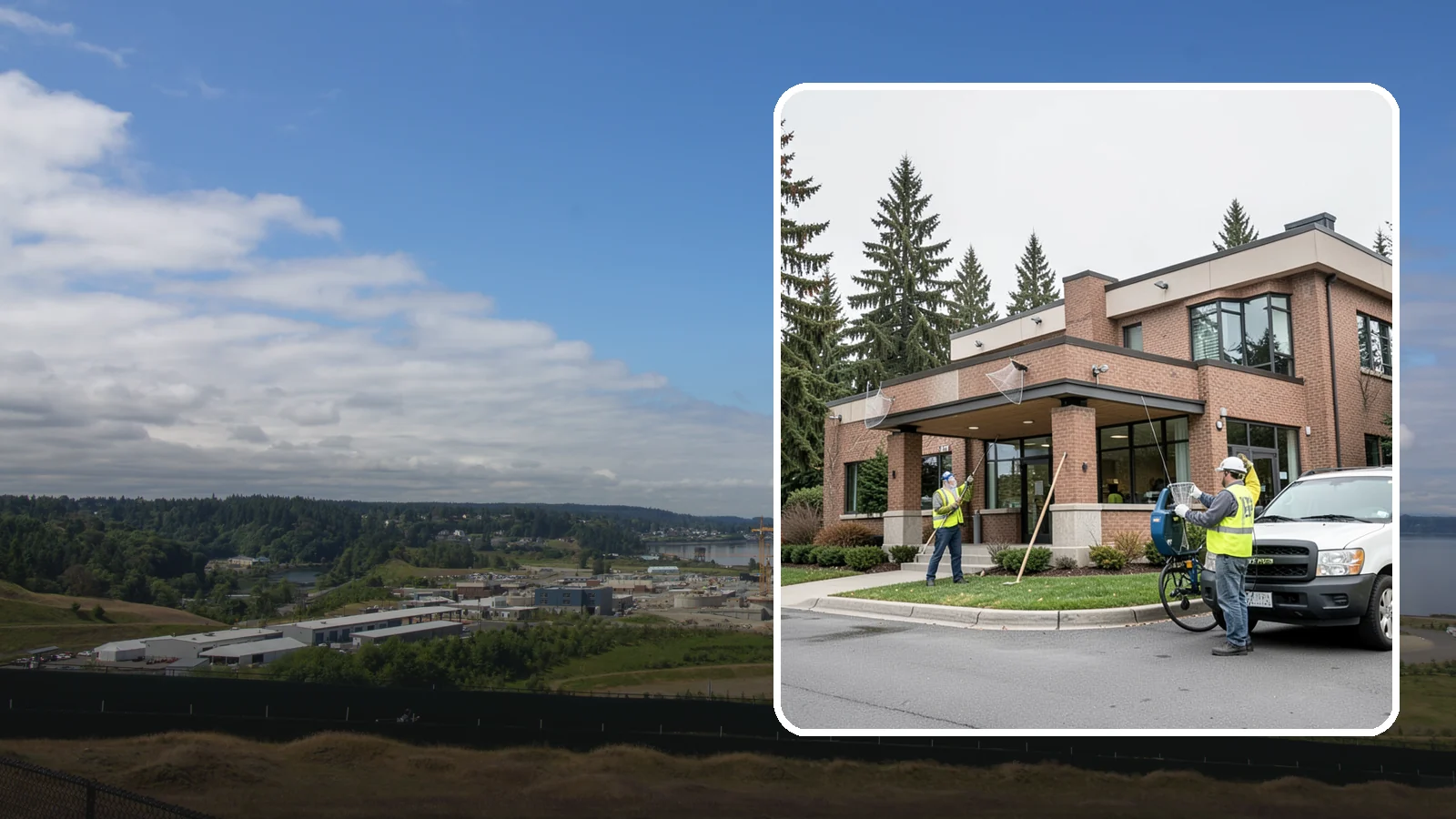 Bird Control & Deterrent in University Place, Pierce County, WA - Bird control and deterrent installation that protects public buildings and structures from nuisance birds.