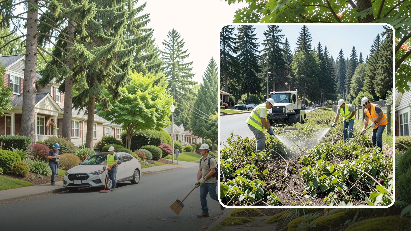 Blackberry Removal in Beaux Arts Village, King County, WA - Combined mechanical and chemical removal of Himalayan blackberry reclaiming public parcels, trails, and fence lines.