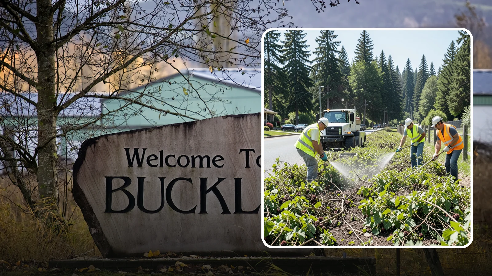 Blackberry Removal in Buckley, Pierce County, WA - Combined mechanical and chemical removal of Himalayan blackberry reclaiming public parcels, trails, and fence lines.