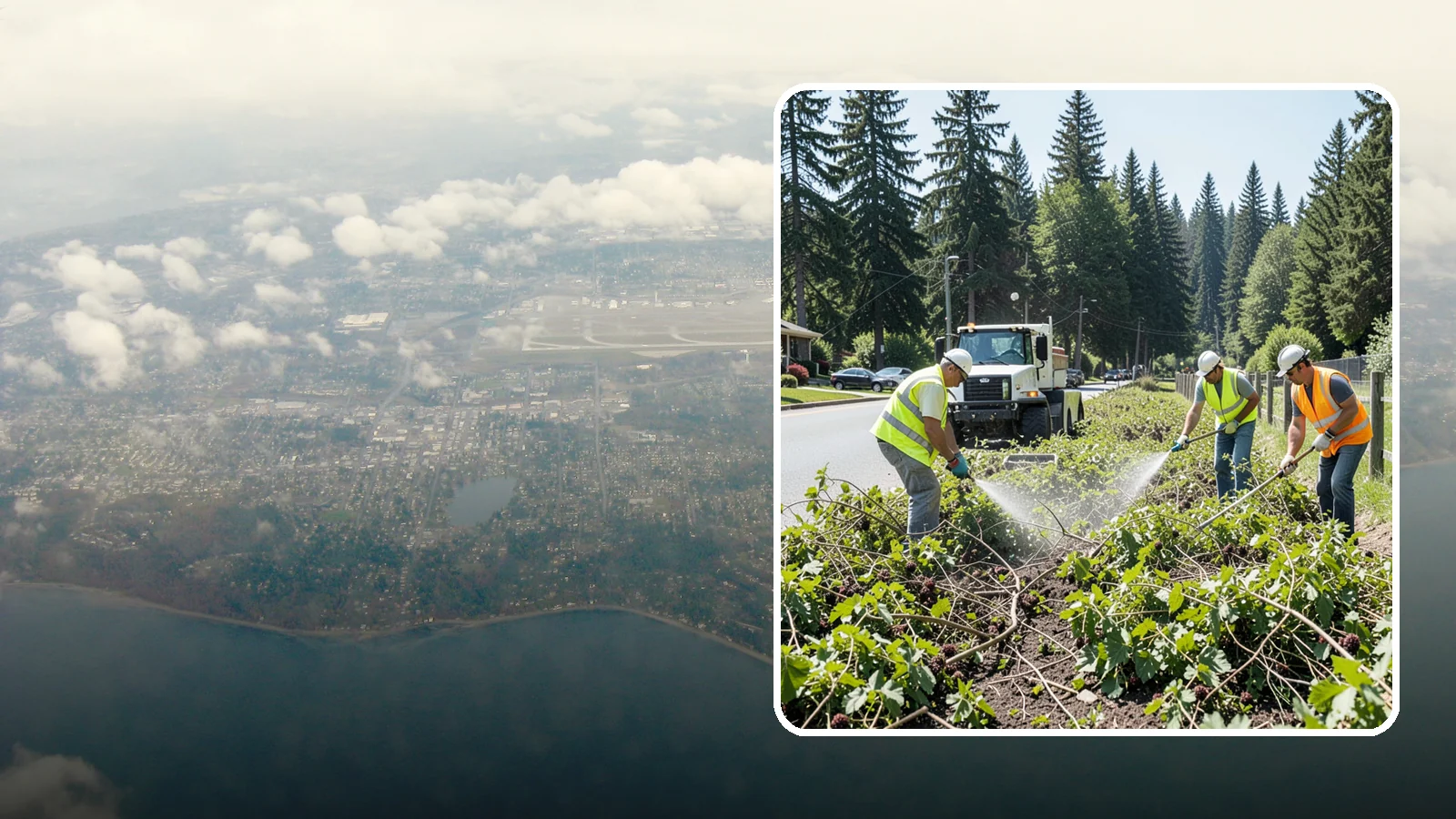 Blackberry Removal in Burien, King County, WA - Combined mechanical and chemical removal of Himalayan blackberry reclaiming public parcels, trails, and fence lines.