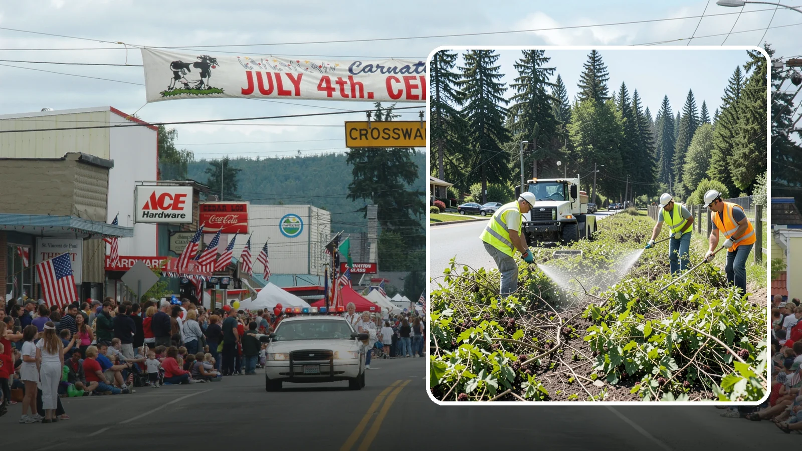 Blackberry Removal in Carnation, King County, WA - Combined mechanical and chemical removal of Himalayan blackberry reclaiming public parcels, trails, and fence lines.