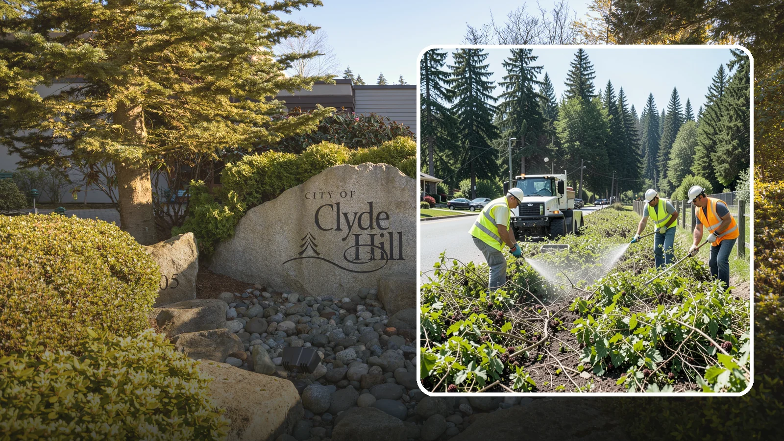 Blackberry Removal in Clyde Hill, King County, WA - Combined mechanical and chemical removal of Himalayan blackberry reclaiming public parcels, trails, and fence lines.
