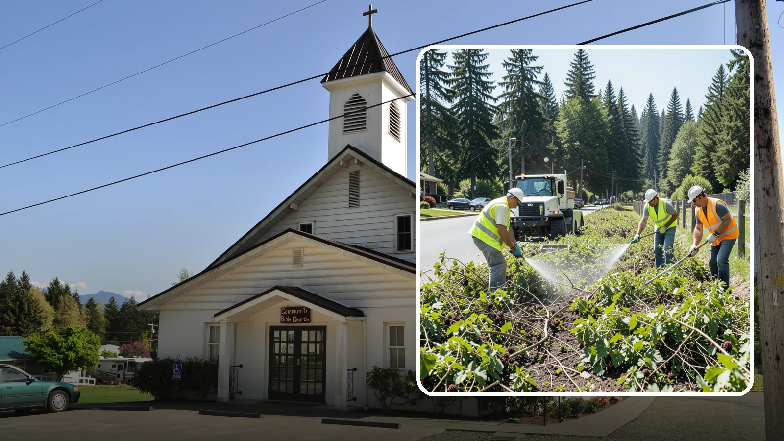 Blackberry Removal in Concrete, Skagit County, WA - Combined mechanical and chemical removal of Himalayan blackberry reclaiming public parcels, trails, and fence lines.