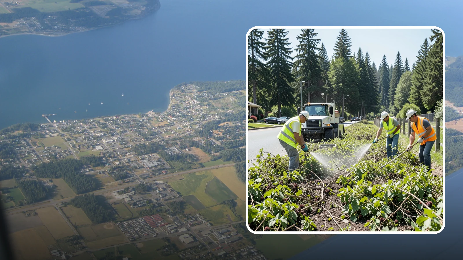 Blackberry Removal in Coupeville, Island County, WA - Combined mechanical and chemical removal of Himalayan blackberry reclaiming public parcels, trails, and fence lines.