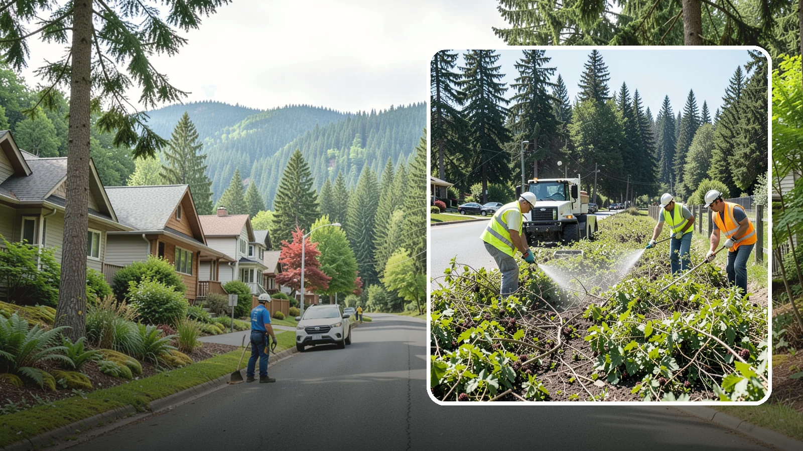 Blackberry Removal in Darrington, Snohomish County, WA - Combined mechanical and chemical removal of Himalayan blackberry reclaiming public parcels, trails, and fence lines.