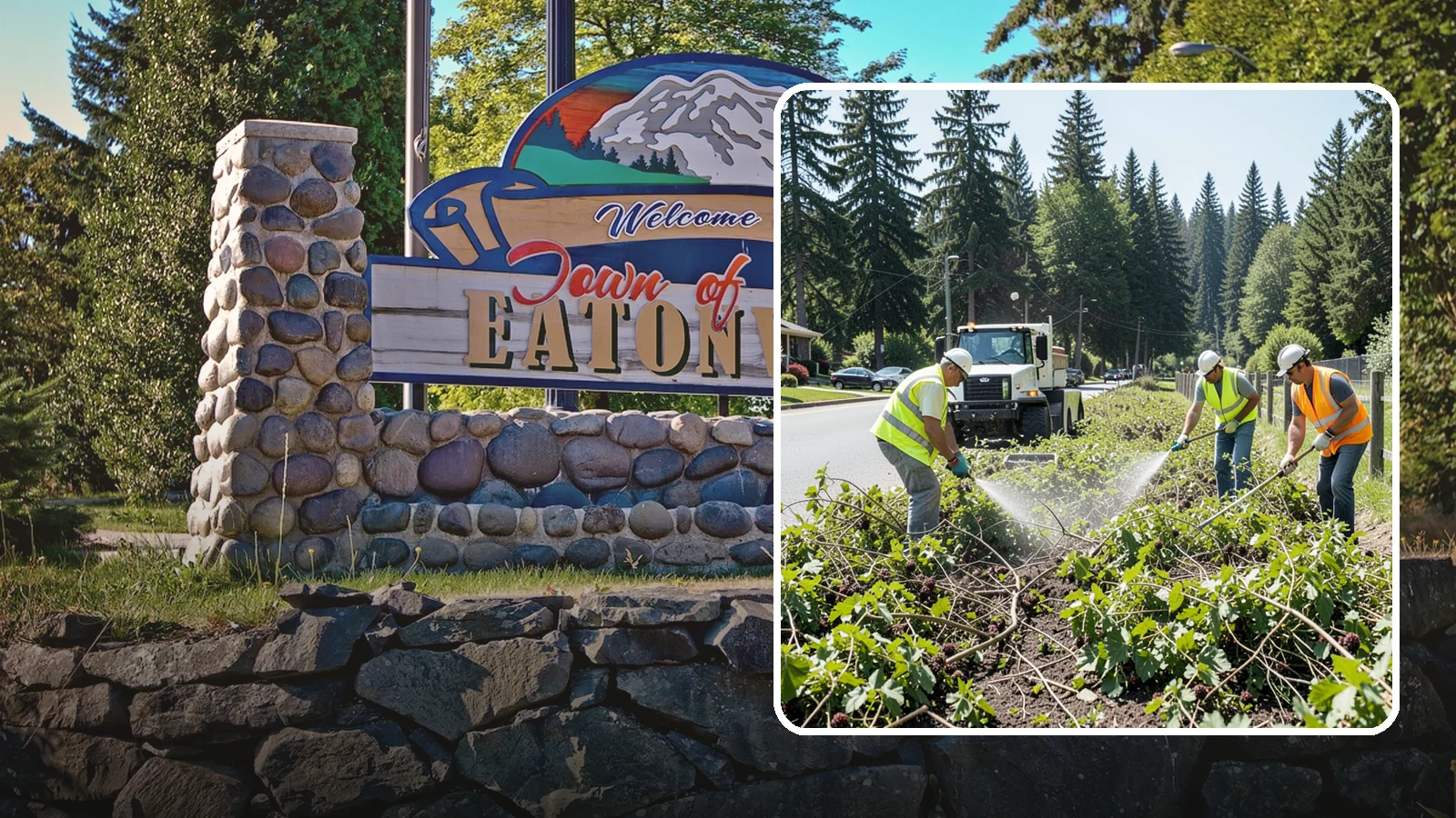 Blackberry Removal in Eatonville, Pierce County, WA - Combined mechanical and chemical removal of Himalayan blackberry reclaiming public parcels, trails, and fence lines.