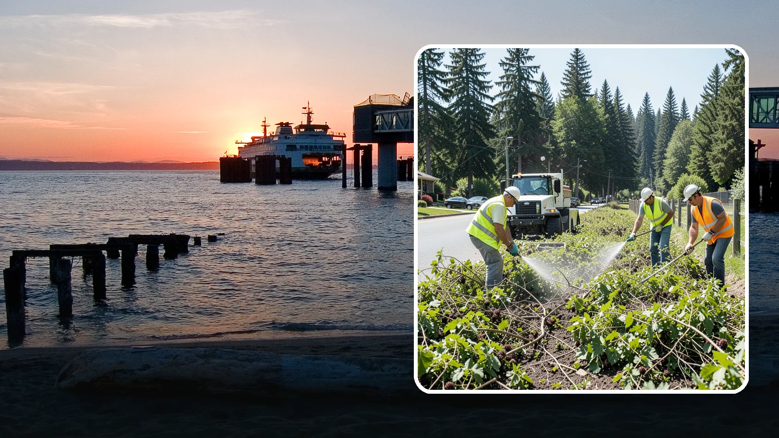 Blackberry Removal in Edmonds, Snohomish County, WA - Combined mechanical and chemical removal of Himalayan blackberry reclaiming public parcels, trails, and fence lines.