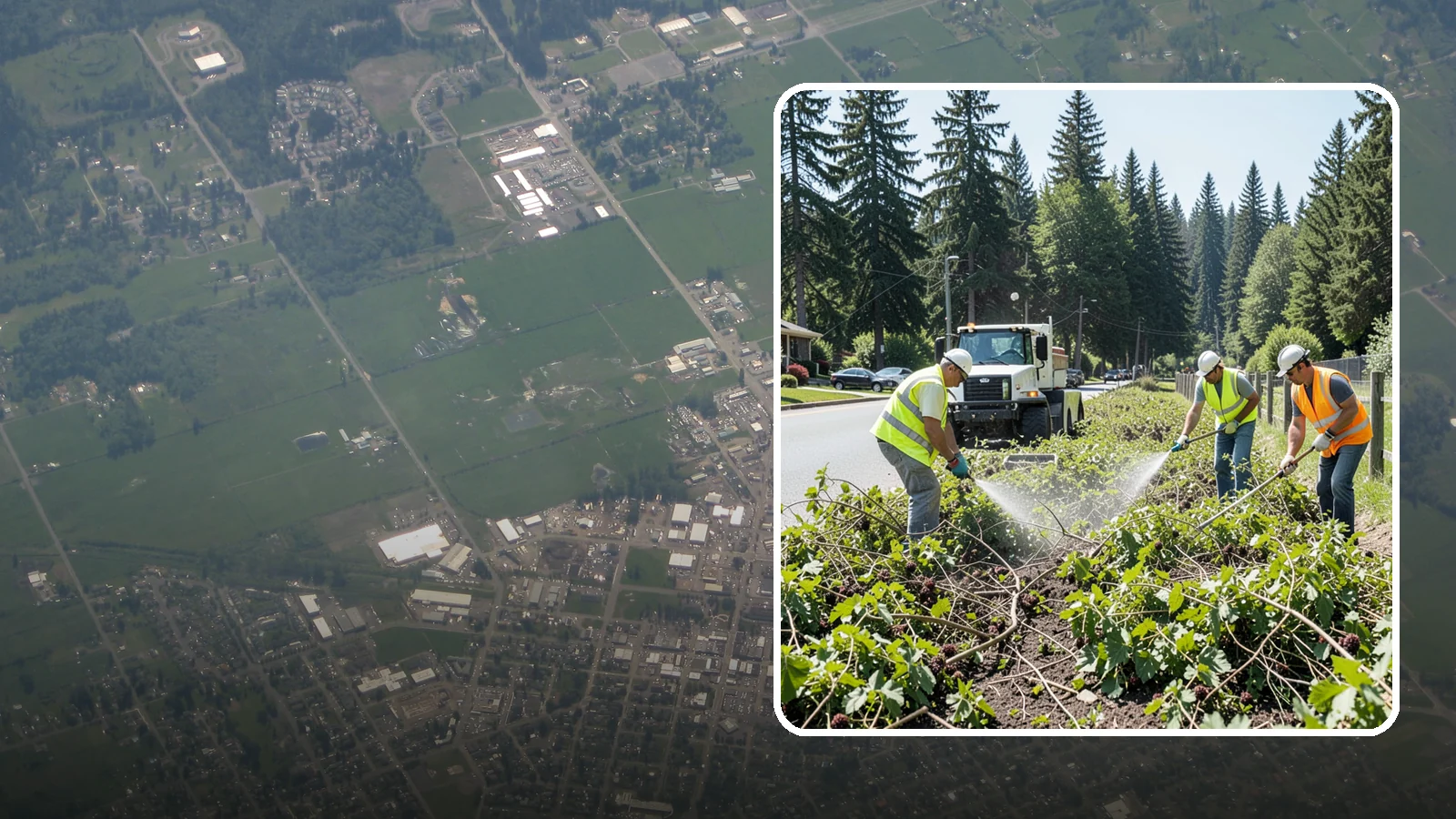 Blackberry Removal in Enumclaw, King County, WA - Combined mechanical and chemical removal of Himalayan blackberry reclaiming public parcels, trails, and fence lines.