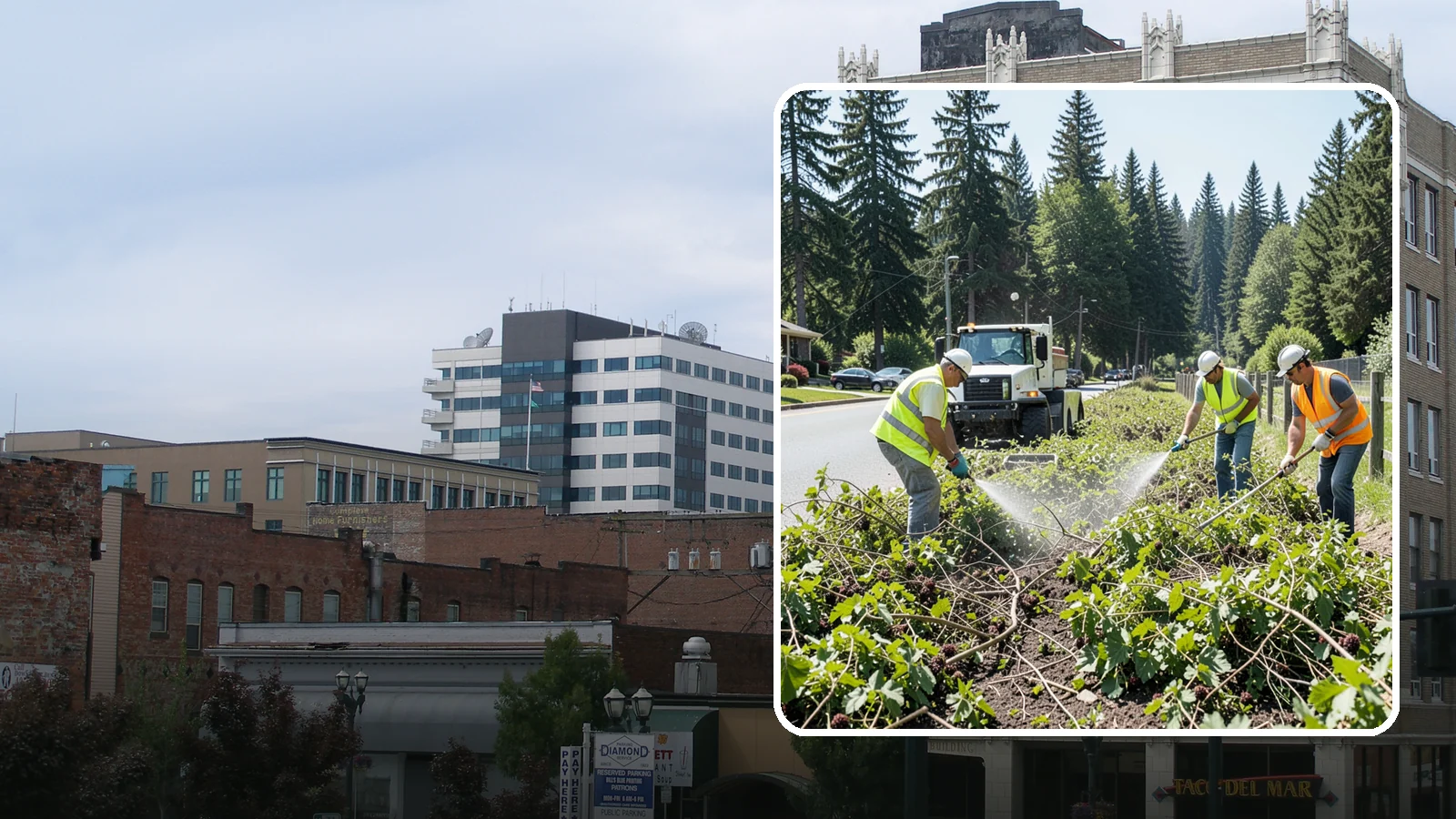 Blackberry Removal in Everett, Snohomish County, WA - Combined mechanical and chemical removal of Himalayan blackberry reclaiming public parcels, trails, and fence lines.