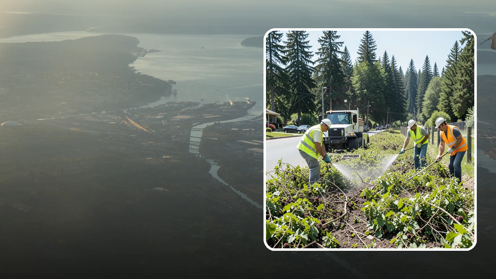 Blackberry Removal in Fife, Pierce County, WA - Combined mechanical and chemical removal of Himalayan blackberry reclaiming public parcels, trails, and fence lines.