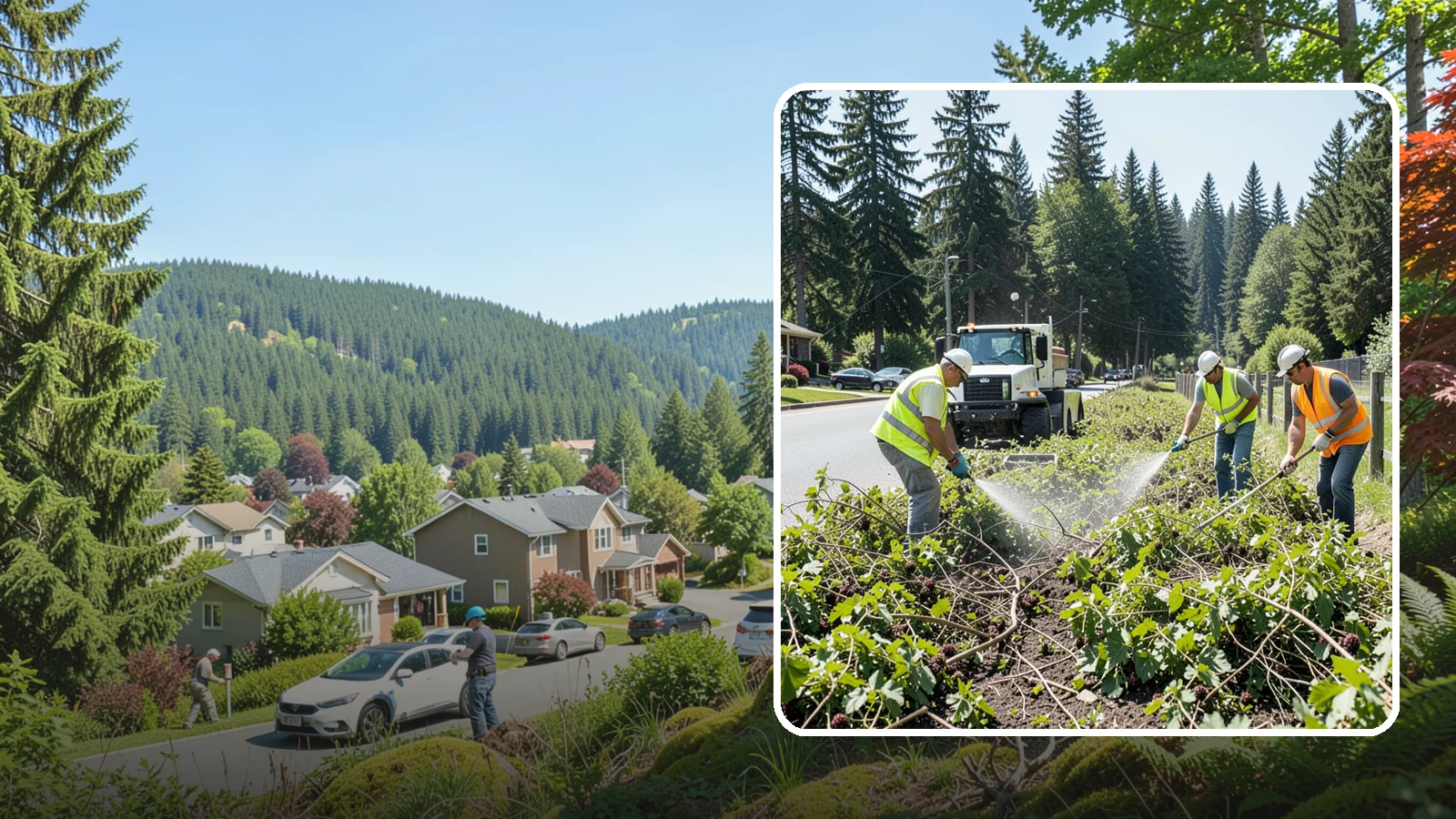 Blackberry Removal in Index, Snohomish County, WA - Combined mechanical and chemical removal of Himalayan blackberry reclaiming public parcels, trails, and fence lines.