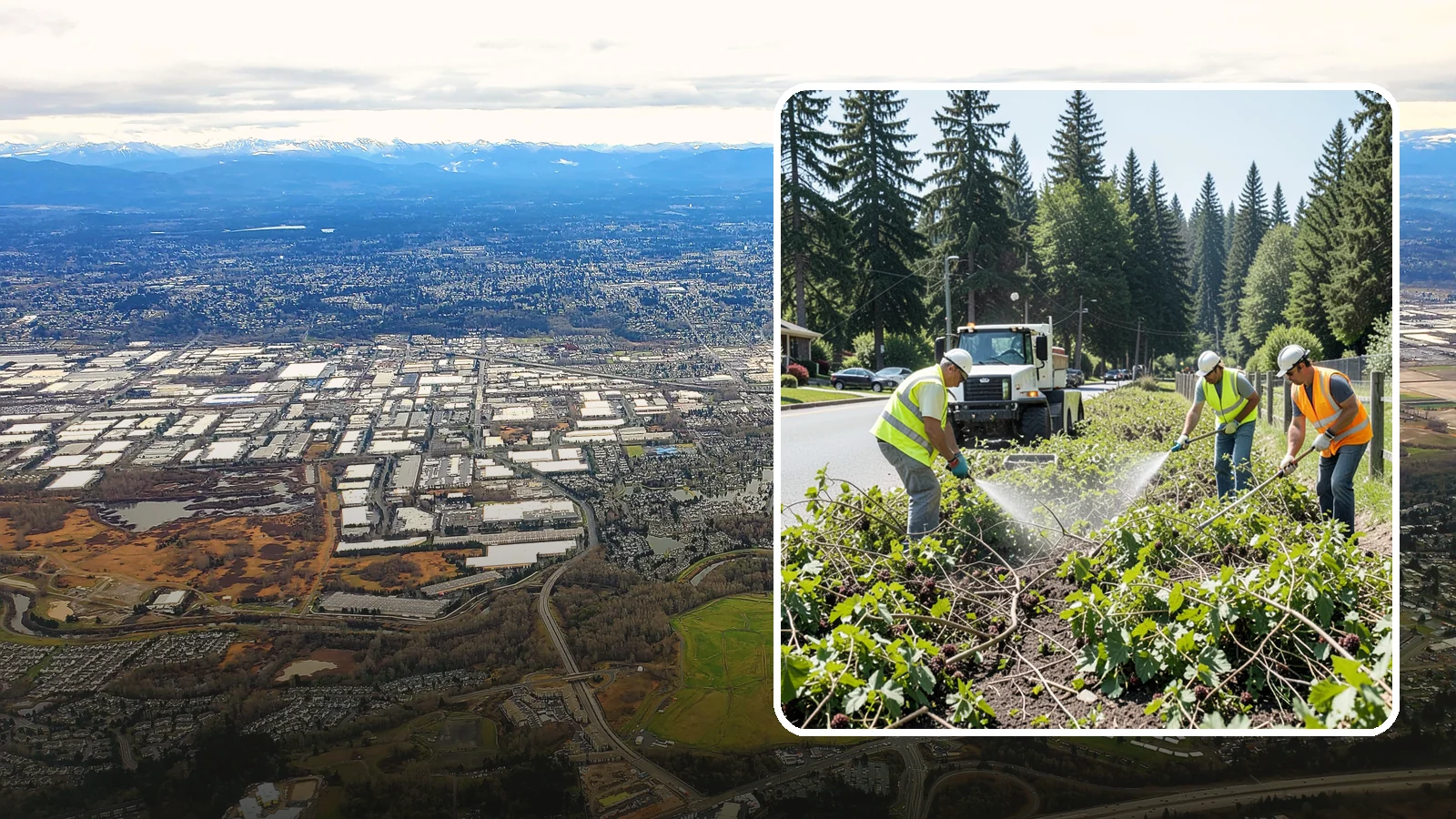 Blackberry Removal in Kent, King County, WA - Combined mechanical and chemical removal of Himalayan blackberry reclaiming public parcels, trails, and fence lines.