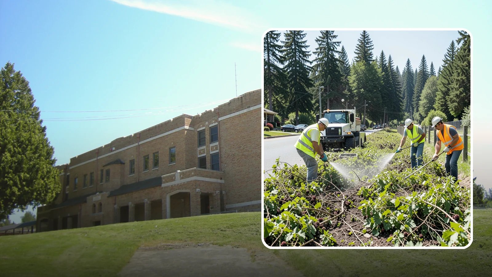 Blackberry Removal in Maple Valley, King County, WA - Combined mechanical and chemical removal of Himalayan blackberry reclaiming public parcels, trails, and fence lines.