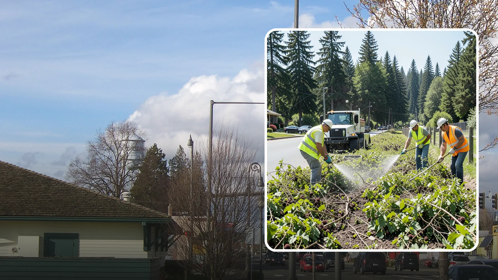Blackberry Removal in Marysville, Snohomish County, WA - Combined mechanical and chemical removal of Himalayan blackberry reclaiming public parcels, trails, and fence lines.