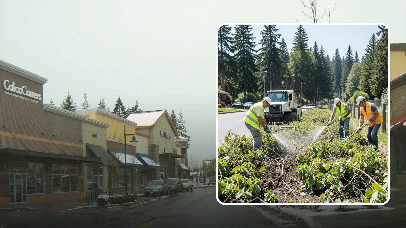 Blackberry Removal in Mill Creek, Snohomish County, WA - Combined mechanical and chemical removal of Himalayan blackberry reclaiming public parcels, trails, and fence lines.