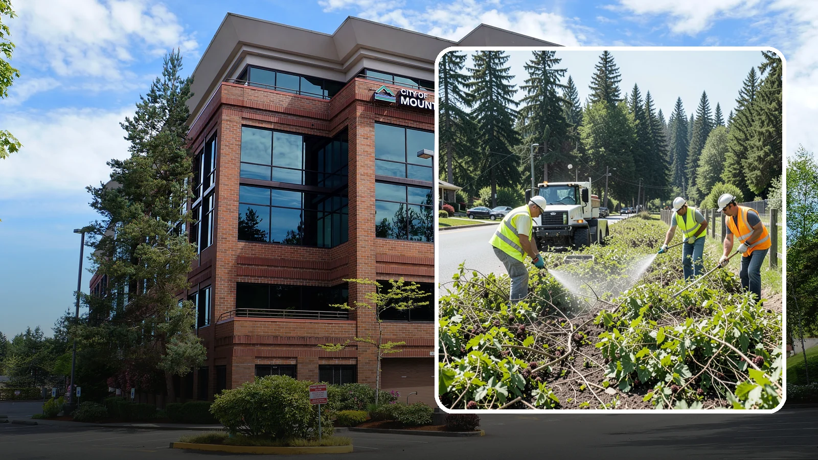 Blackberry Removal in Mountlake Terrace, Snohomish County, WA - Combined mechanical and chemical removal of Himalayan blackberry reclaiming public parcels, trails, and fence lines.