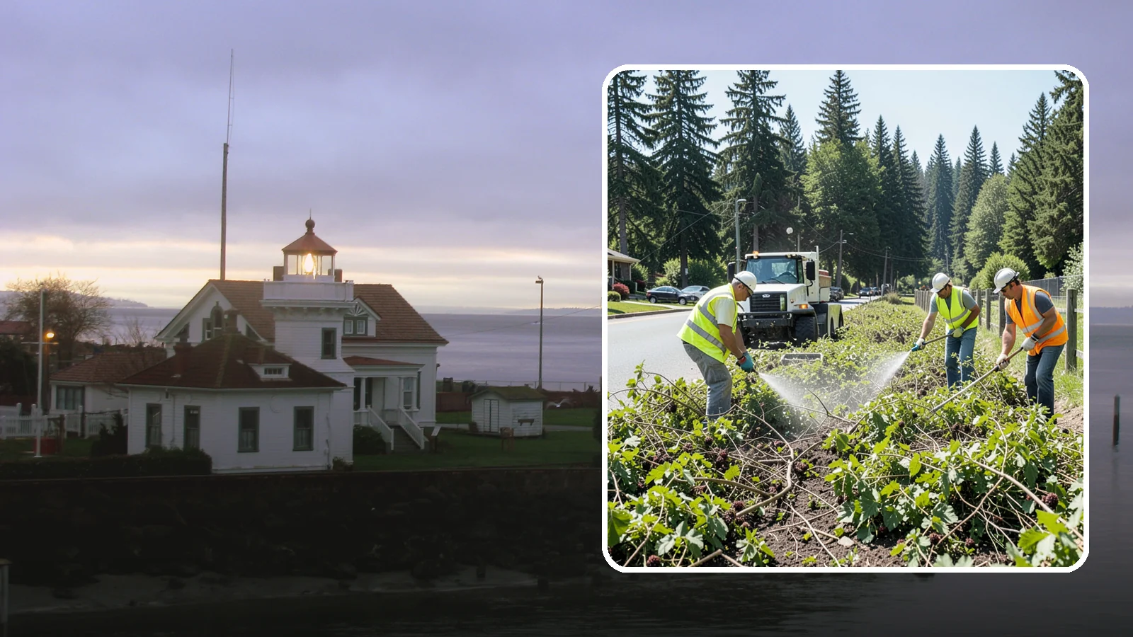 Blackberry Removal in Mukilteo, Snohomish County, WA - Combined mechanical and chemical removal of Himalayan blackberry reclaiming public parcels, trails, and fence lines.
