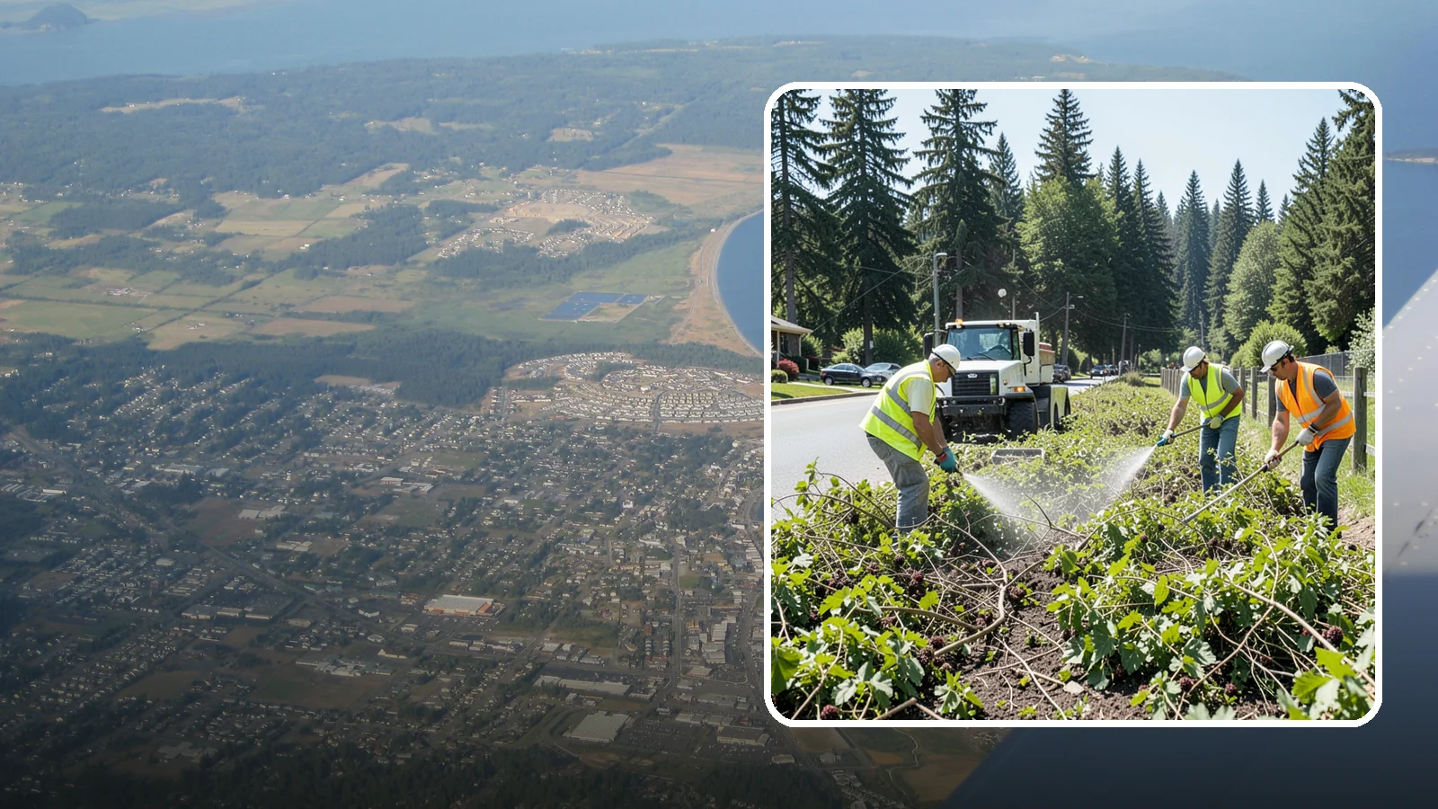 Blackberry Removal in Oak Harbor, Island County, WA - Combined mechanical and chemical removal of Himalayan blackberry reclaiming public parcels, trails, and fence lines.