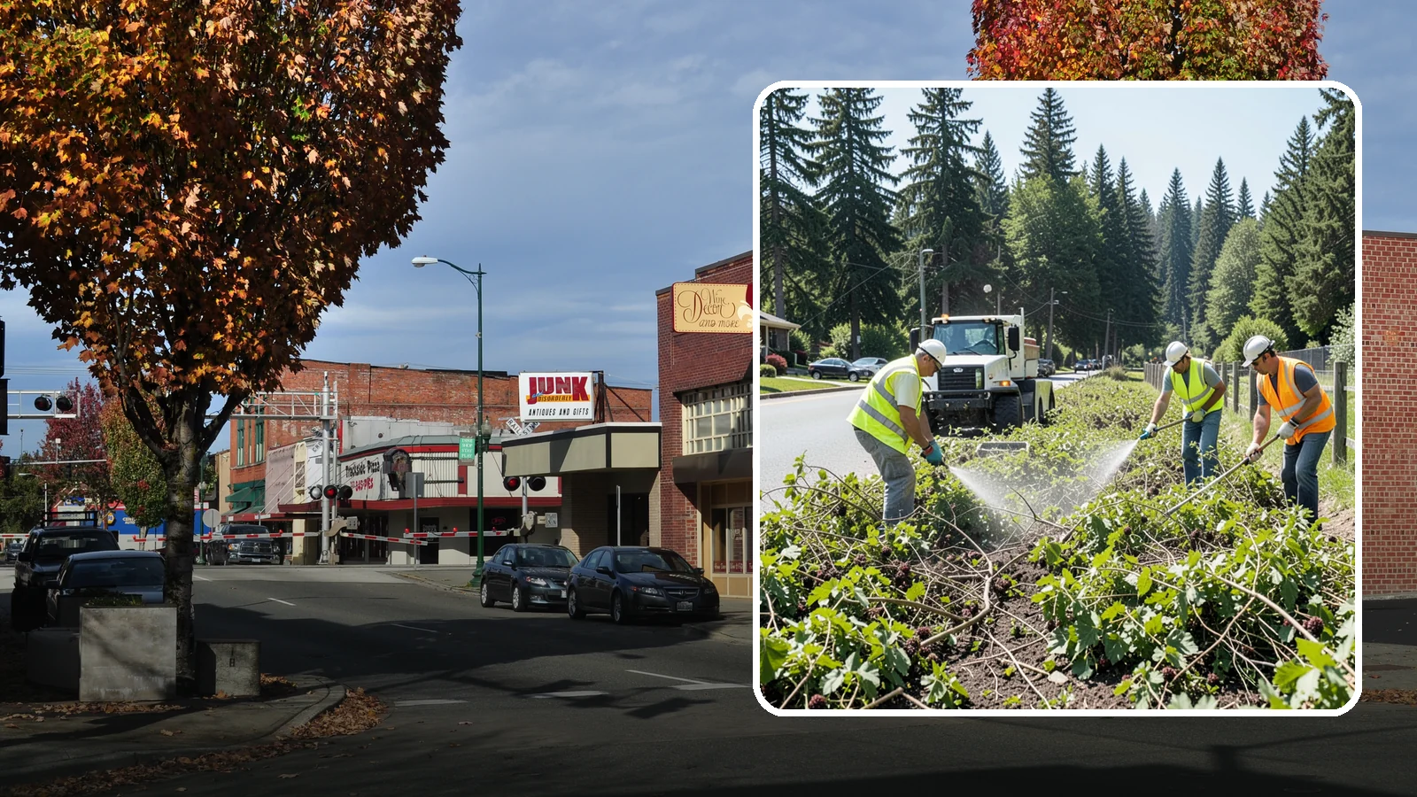 Blackberry Removal in Puyallup, Pierce County, WA - Combined mechanical and chemical removal of Himalayan blackberry reclaiming public parcels, trails, and fence lines.