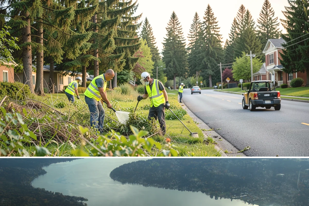 Blackberry Removal in Sammamish, King County, WA - Cutting is done any time, but the follow-up herbicide treatment is most effective on fall regrowth as the plant moves resources...