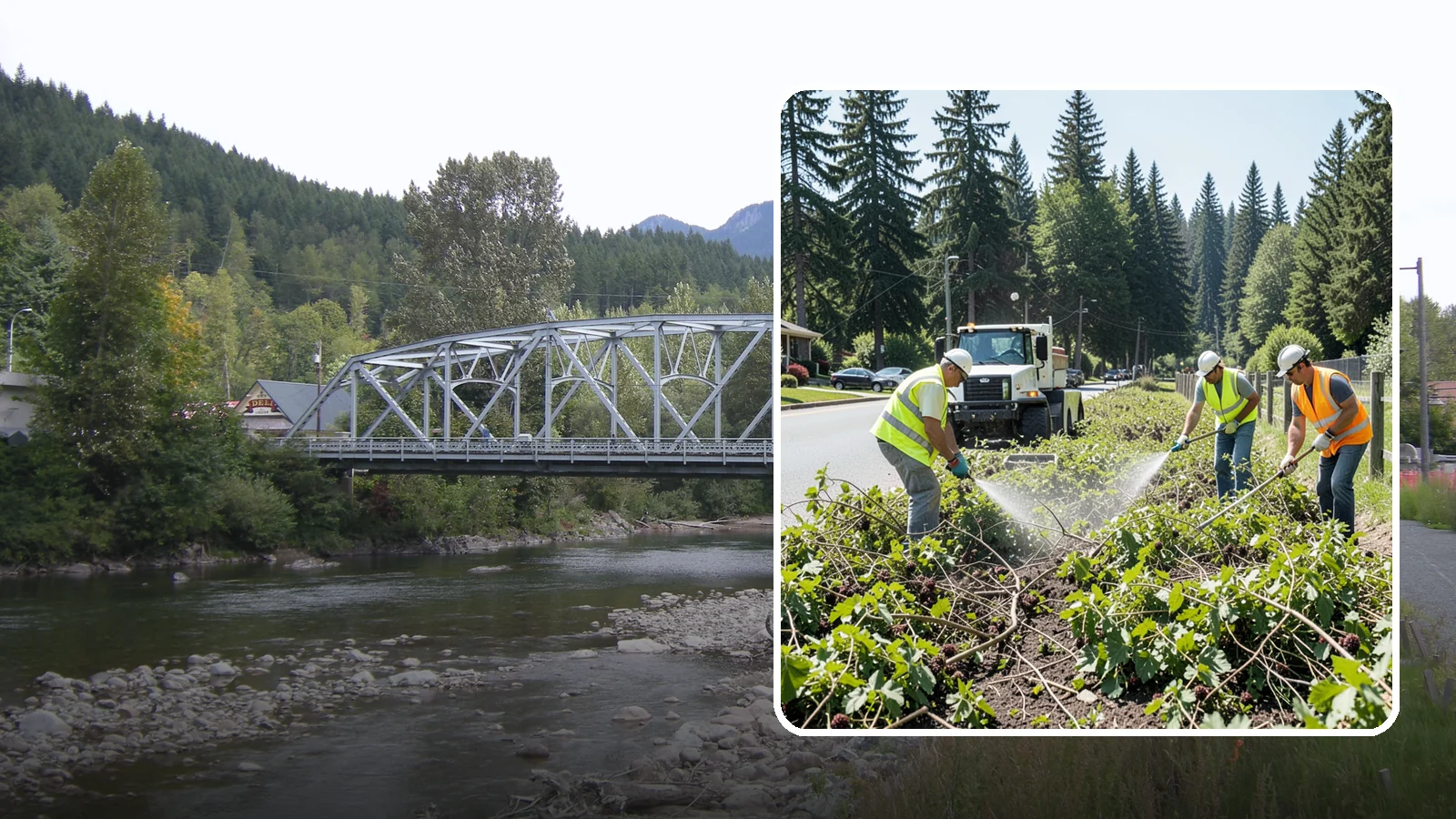 Blackberry Removal in Skykomish, King County, WA - Combined mechanical and chemical removal of Himalayan blackberry reclaiming public parcels, trails, and fence lines.