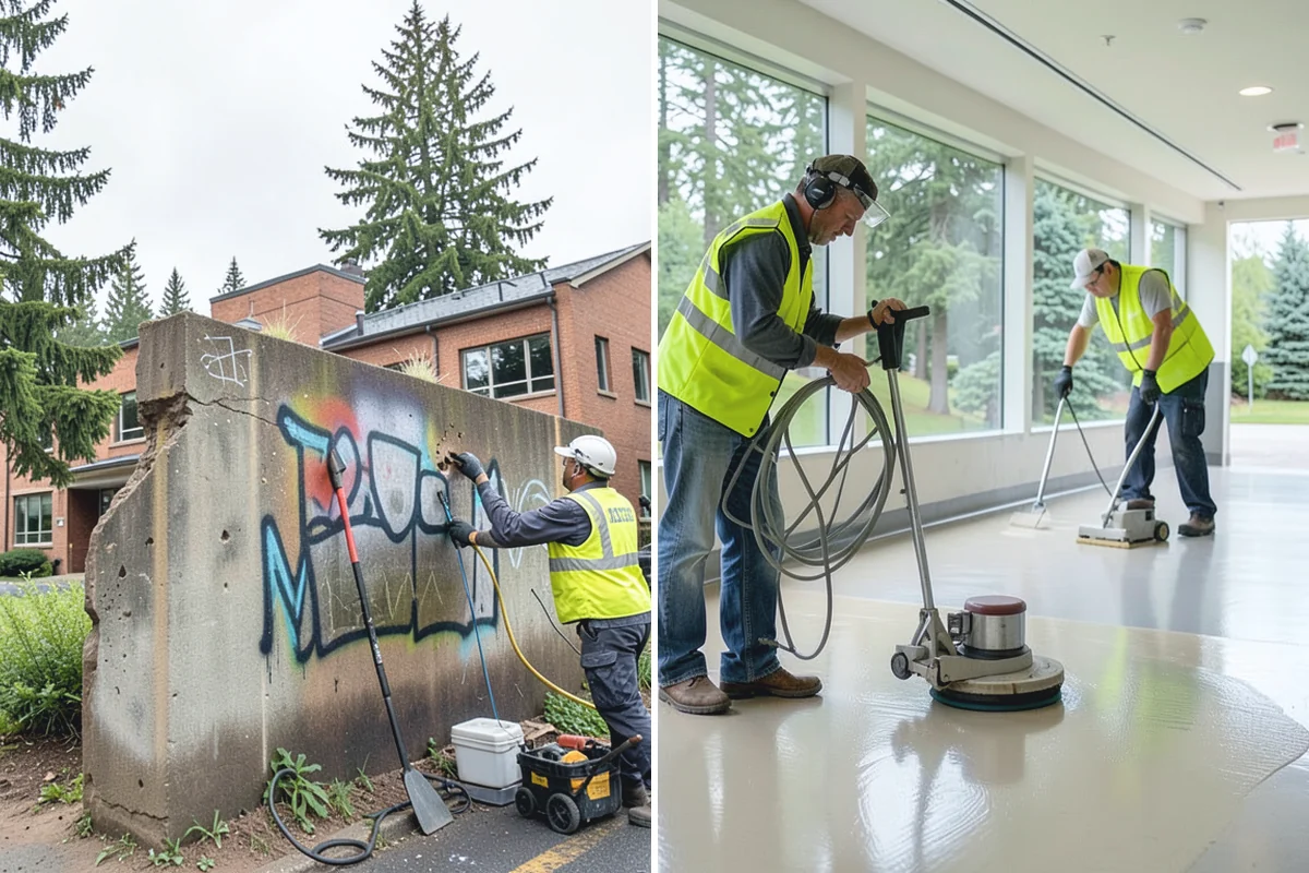 Bleacher Cleaning in Auburn, King County, WA - Inspect seating, walkways, handrails, and understructure