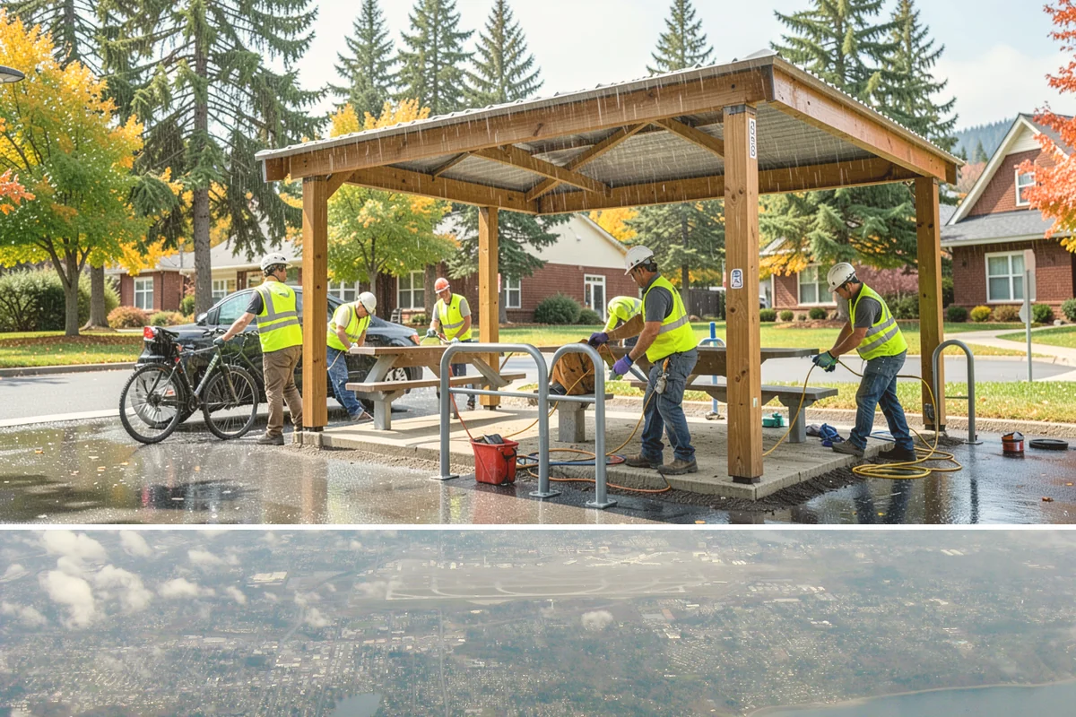 Bleacher Cleaning in Burien, King County, WA - Cleaning is best before spring and summer sports seasons and after heavy-use events or fall leaf drop.