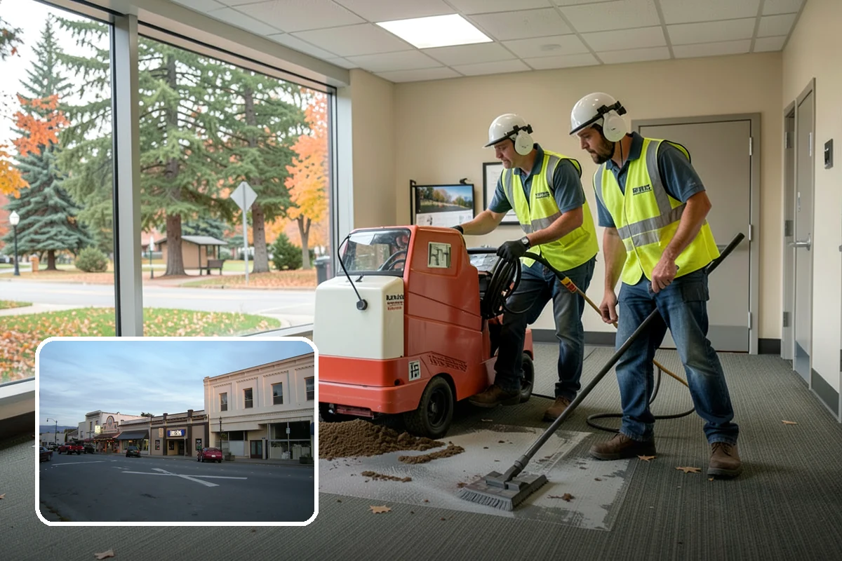 Bleacher Cleaning in Burlington, Skagit County, WA - Removes slip hazards from treads, aisles, and walkways