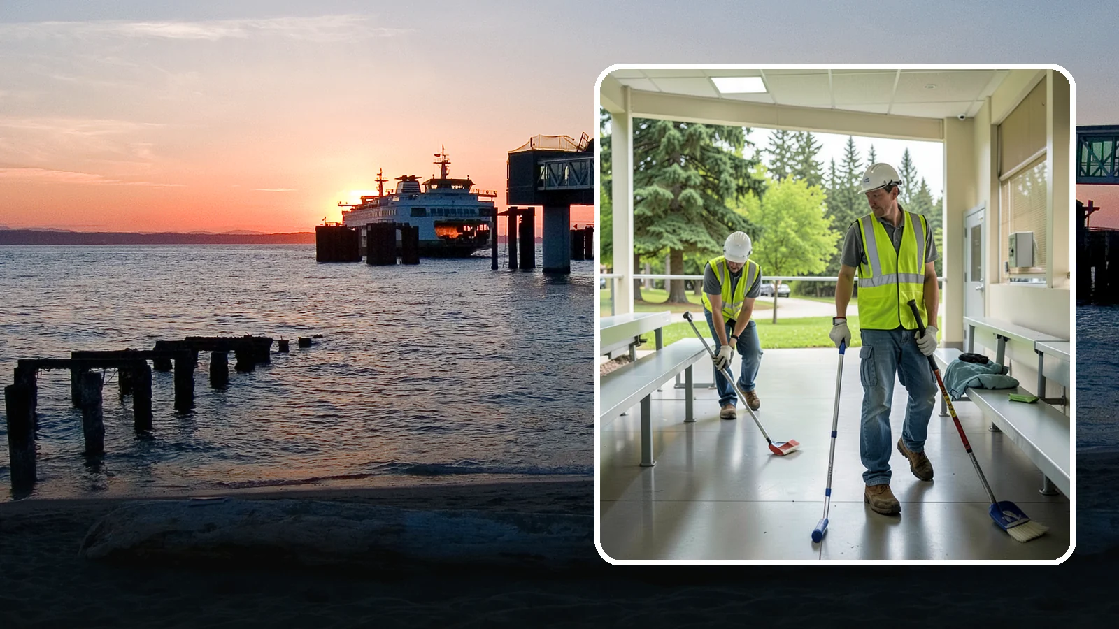 Bleacher Cleaning in Edmonds, Snohomish County, WA - Detailed cleaning of public bleachers and grandstands to maintain safe, presentable spectator seating.