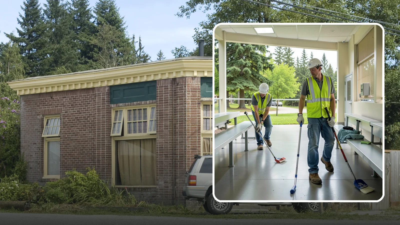 Bleacher Cleaning in Hamilton, Skagit County, WA - Detailed cleaning of public bleachers and grandstands to maintain safe, presentable spectator seating.