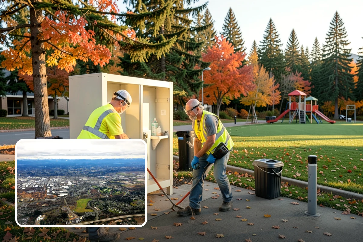 Bleacher Cleaning in Kent, King County, WA - Removes slip hazards from treads, aisles, and walkways