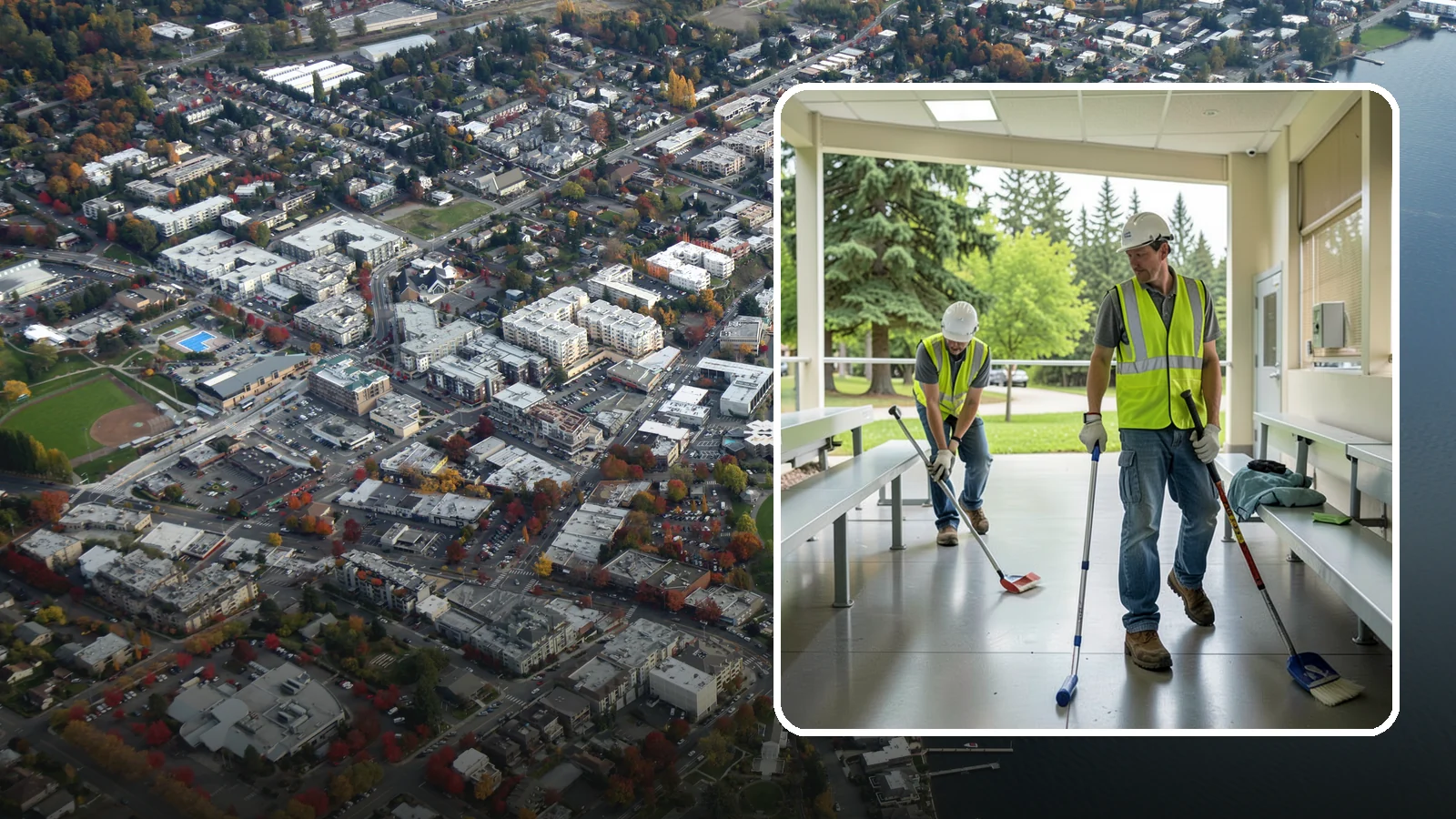Bleacher Cleaning in Kirkland, King County, WA - Detailed cleaning of public bleachers and grandstands to maintain safe, presentable spectator seating.