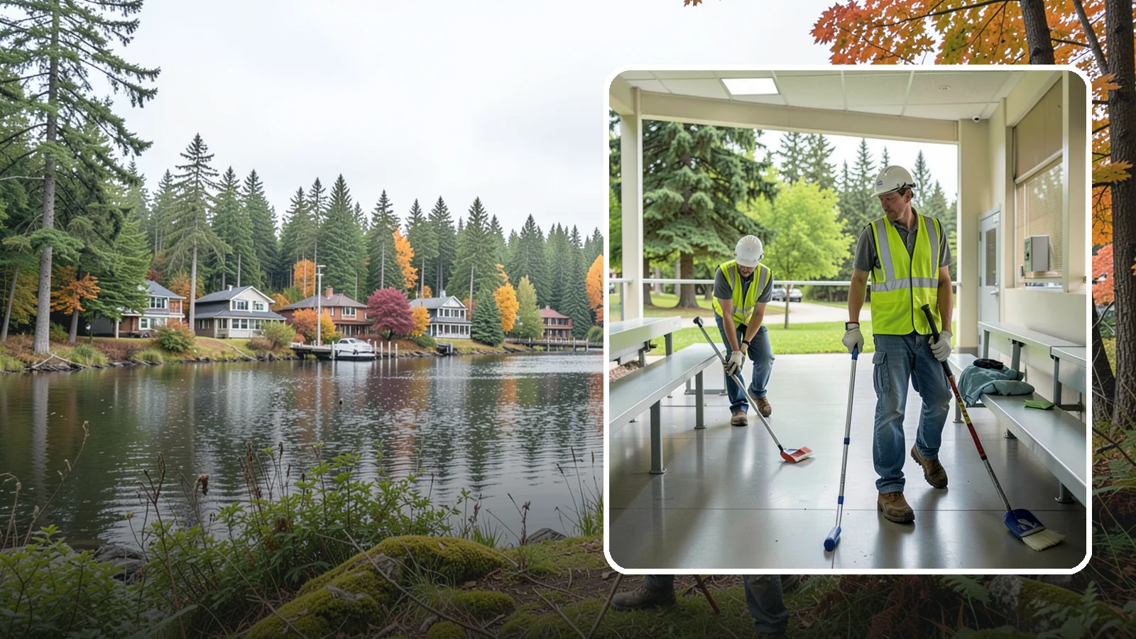 Bleacher Cleaning in La Conner, Skagit County, WA - Detailed cleaning of public bleachers and grandstands to maintain safe, presentable spectator seating.