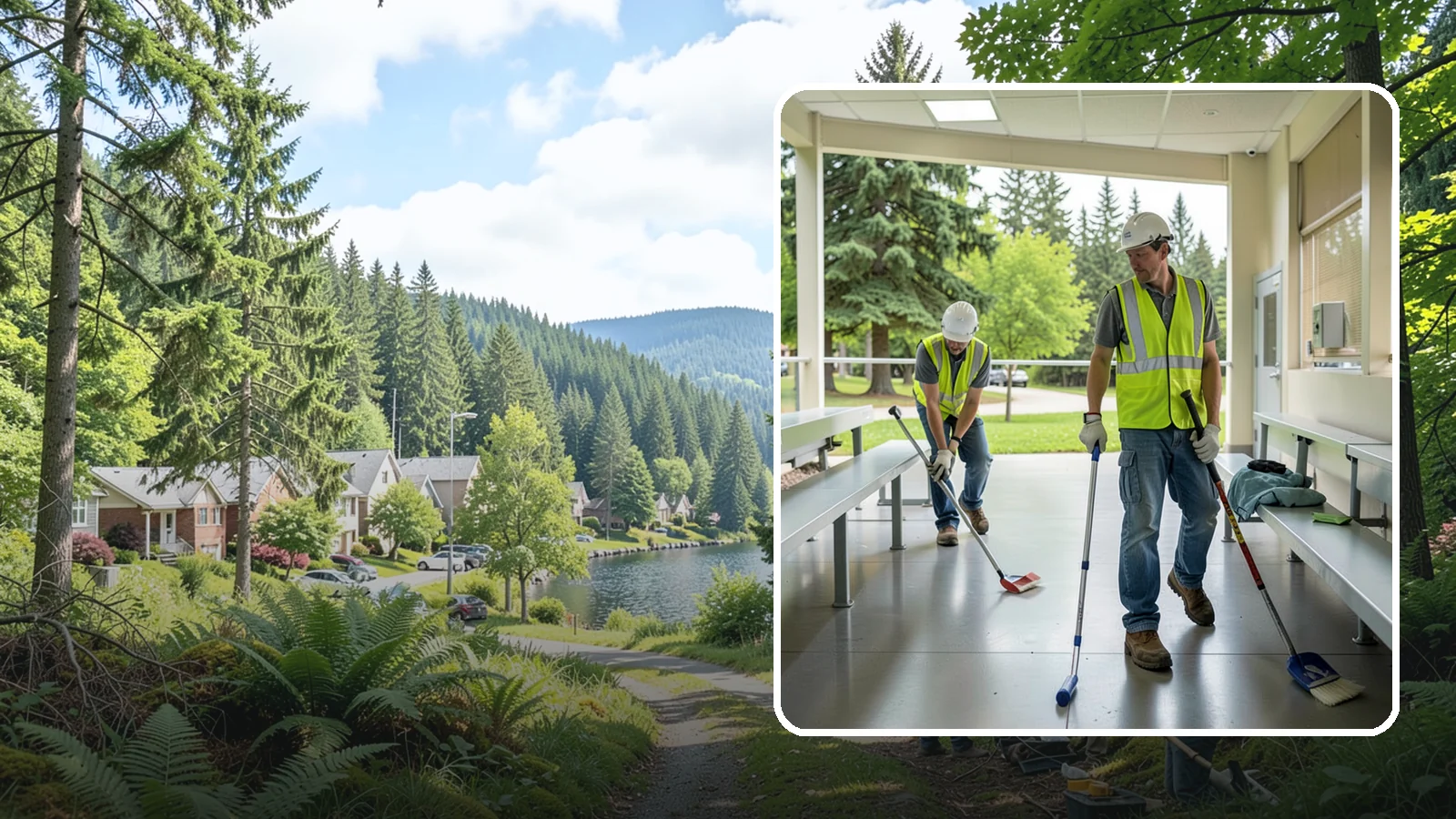 Bleacher Cleaning in Lake Forest Park, King County, WA - Detailed cleaning of public bleachers and grandstands to maintain safe, presentable spectator seating.