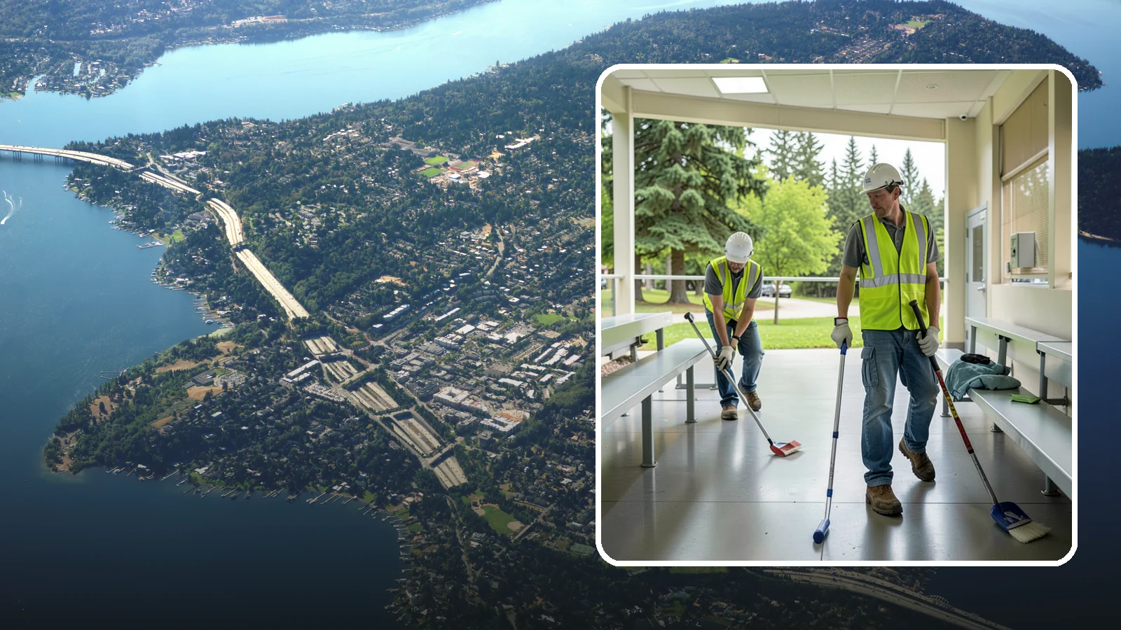 Bleacher Cleaning in Mercer Island, King County, WA - Detailed cleaning of public bleachers and grandstands to maintain safe, presentable spectator seating.
