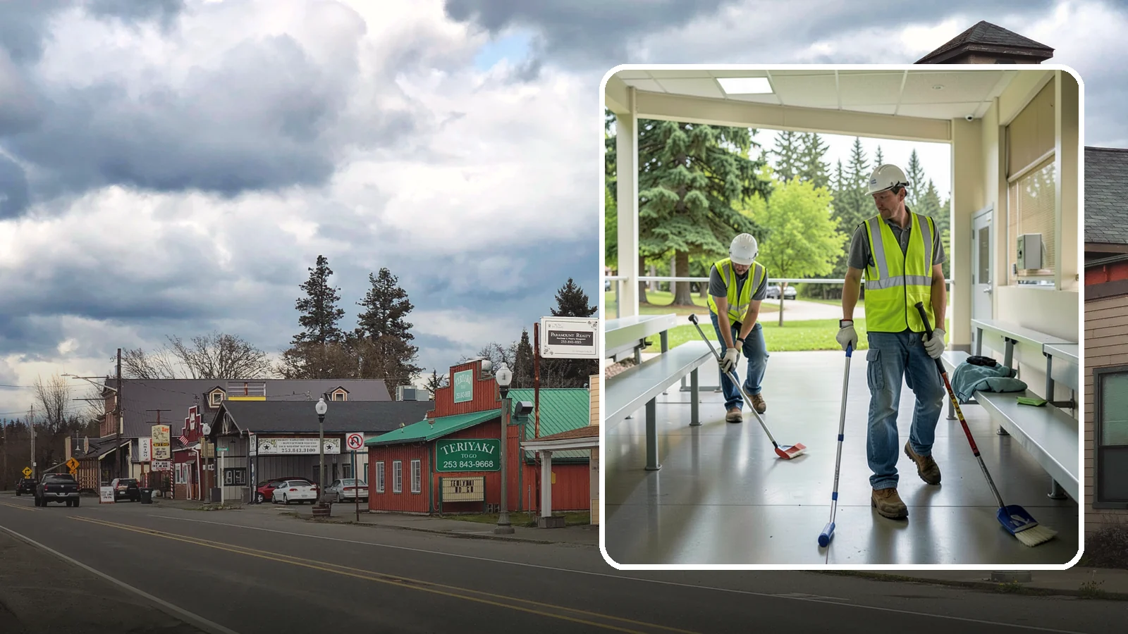 Bleacher Cleaning in Roy, Pierce County, WA - Detailed cleaning of public bleachers and grandstands to maintain safe, presentable spectator seating.