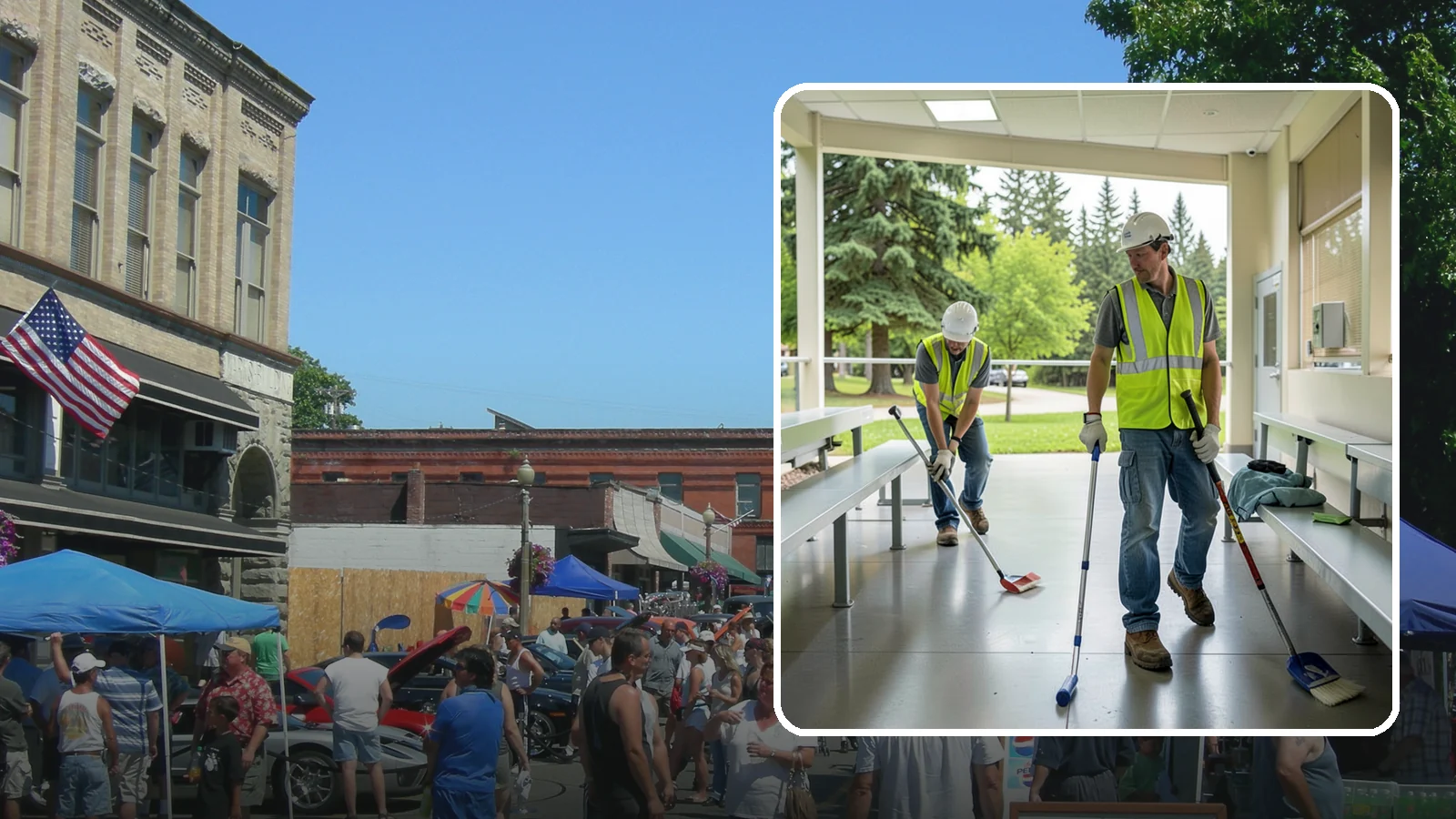 Bleacher Cleaning in Snohomish, Snohomish County, WA - Detailed cleaning of public bleachers and grandstands to maintain safe, presentable spectator seating.