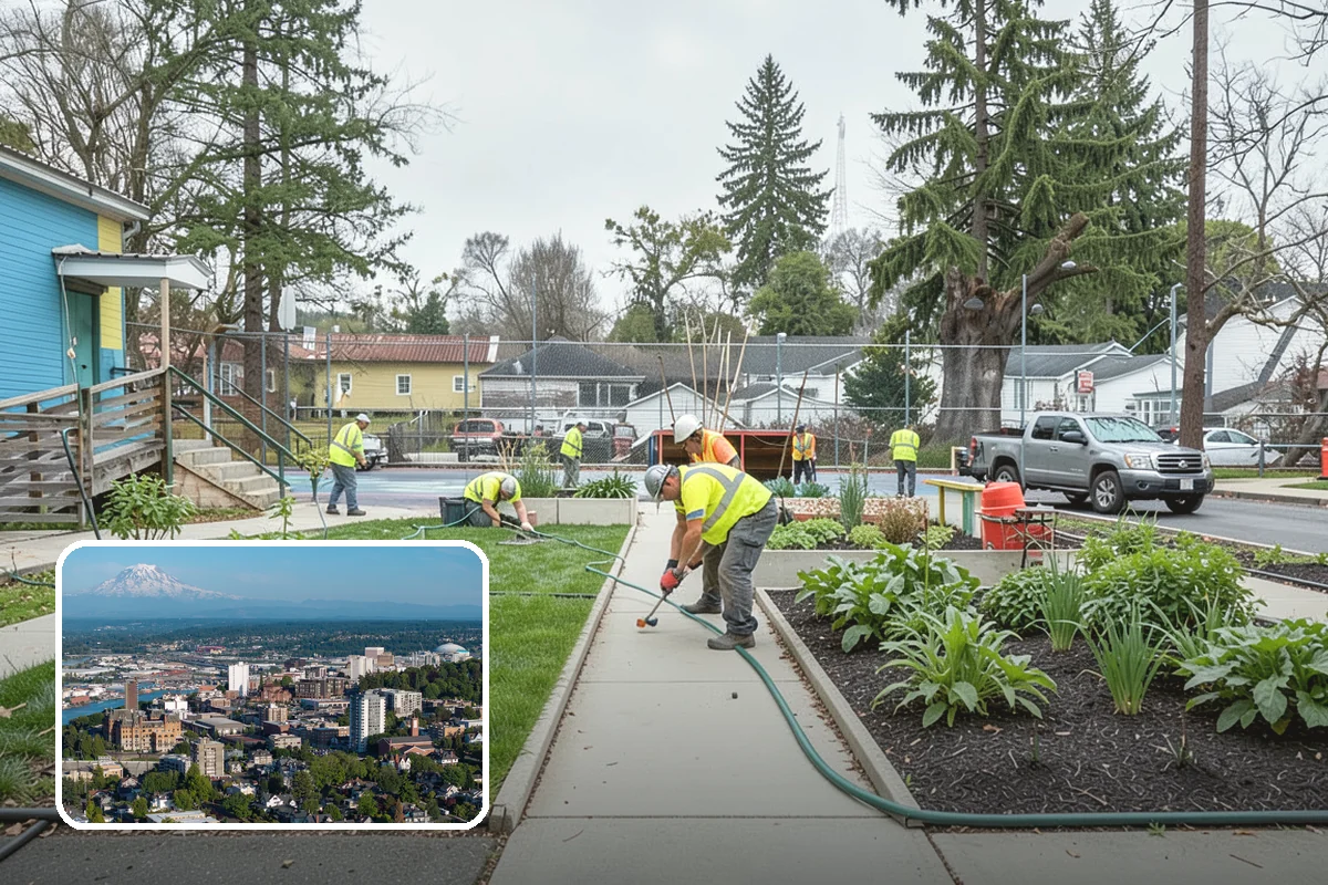 Bleacher Cleaning in Tacoma, Pierce County, WA - Removes slip hazards from treads, aisles, and walkways