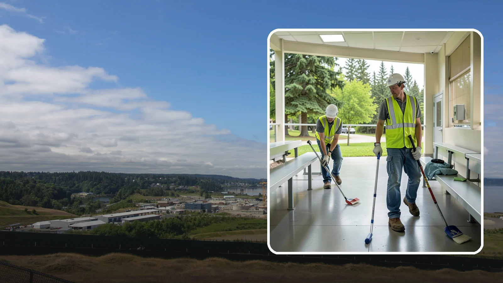 Bleacher Cleaning in University Place, Pierce County, WA - Detailed cleaning of public bleachers and grandstands to maintain safe, presentable spectator seating.