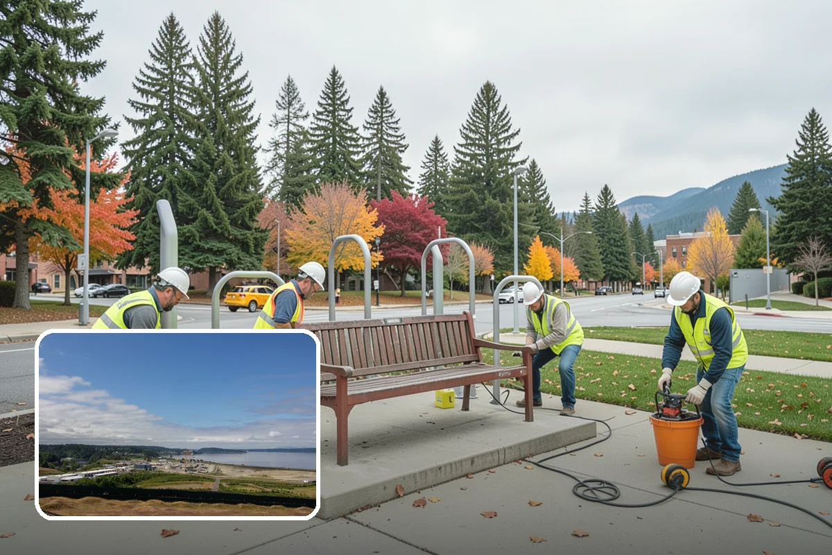 Bleacher Cleaning in University Place, Pierce County, WA - Removes slip hazards from treads, aisles, and walkways