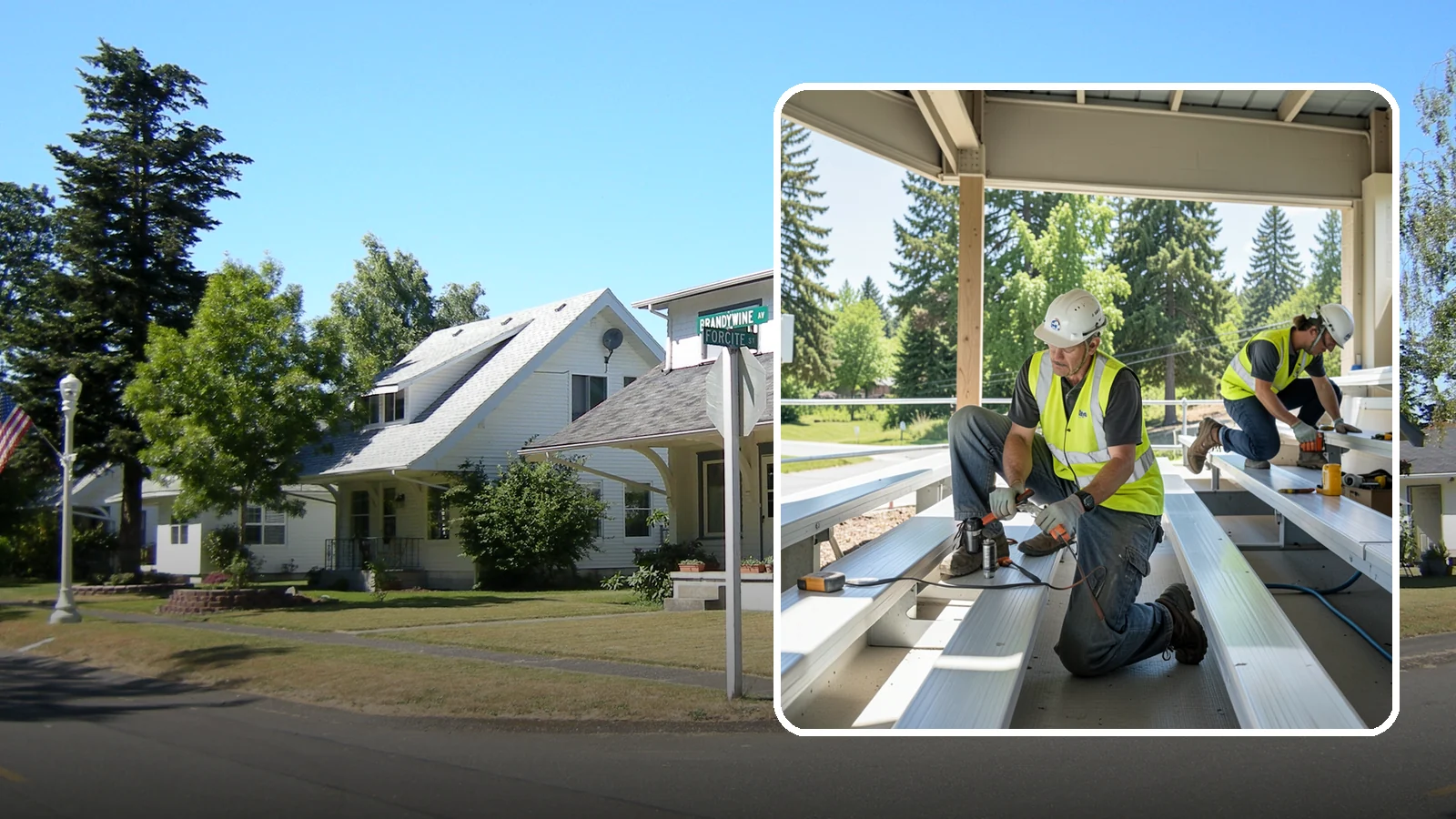 Bleacher Repairs in DuPont, Pierce County, WA - Repair of damaged bleacher components to keep public spectator seating safe and code-compliant.