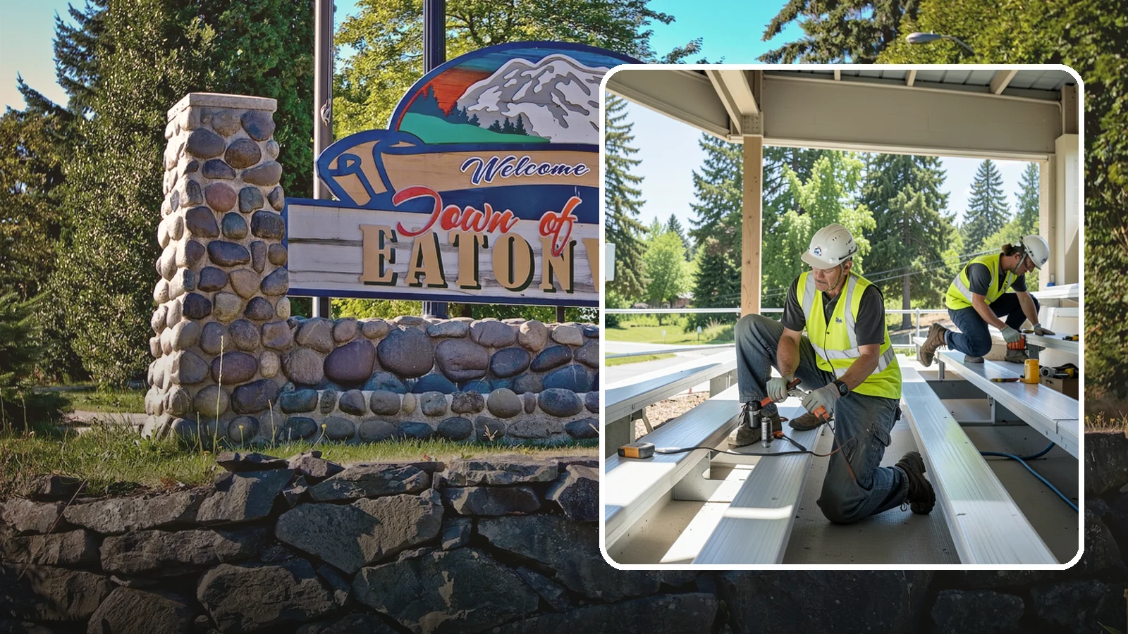 Bleacher Repairs in Eatonville, Pierce County, WA - Repair of damaged bleacher components to keep public spectator seating safe and code-compliant.