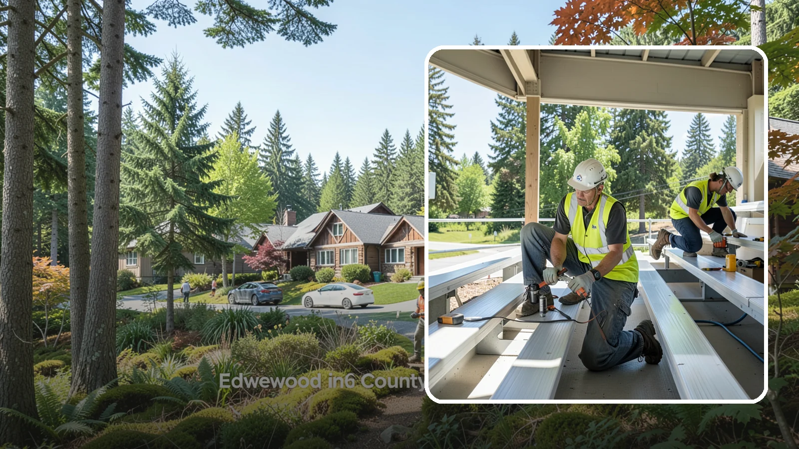 Bleacher Repairs in Edgewood, Pierce County, WA - Repair of damaged bleacher components to keep public spectator seating safe and code-compliant.