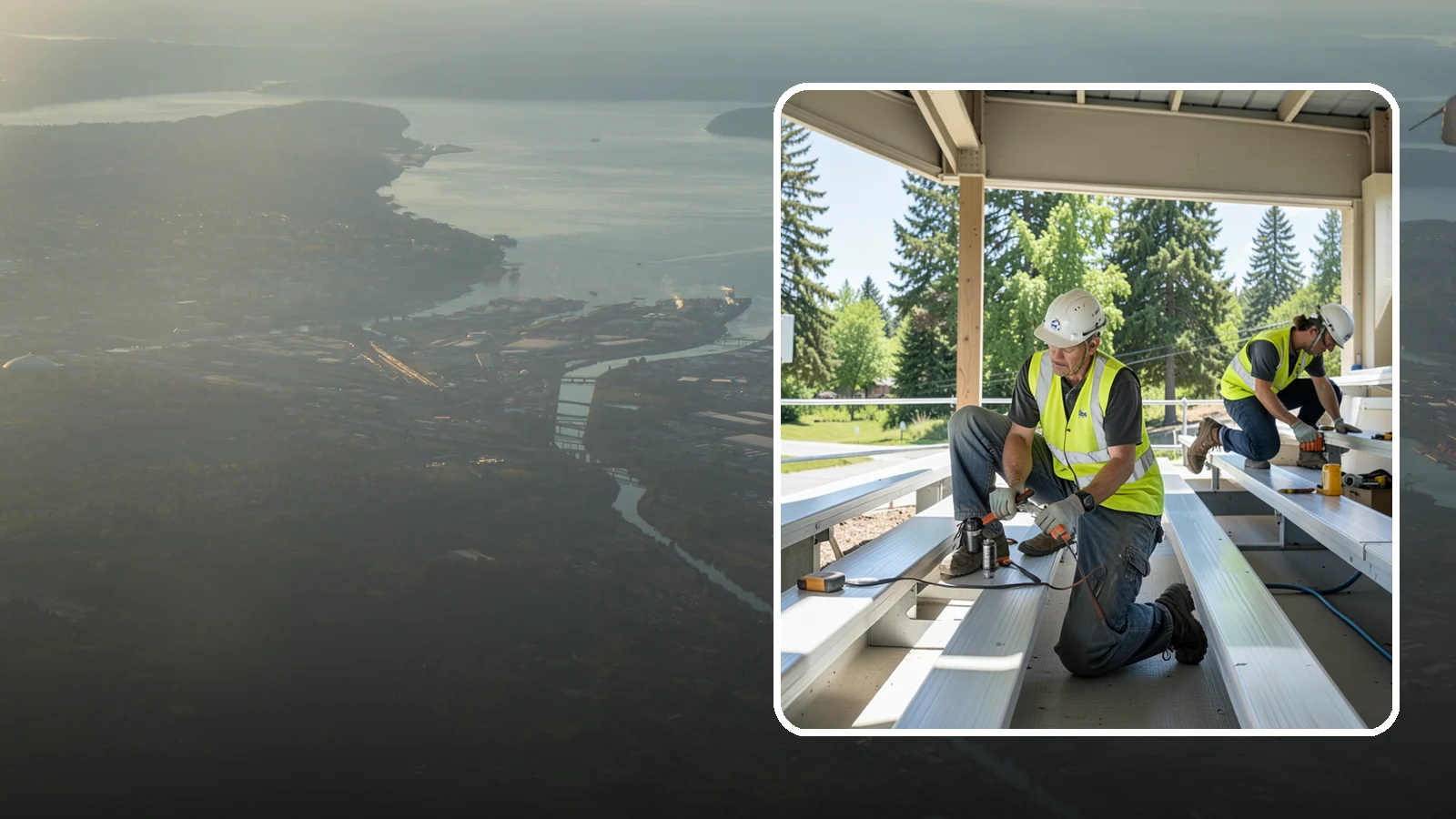 Bleacher Repairs in Fife, Pierce County, WA - Repair of damaged bleacher components to keep public spectator seating safe and code-compliant.