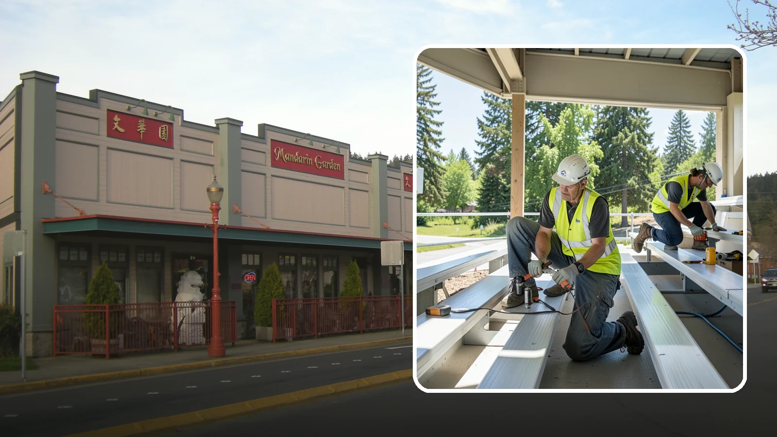 Bleacher Repairs in Issaquah, King County, WA - Repair of damaged bleacher components to keep public spectator seating safe and code-compliant.