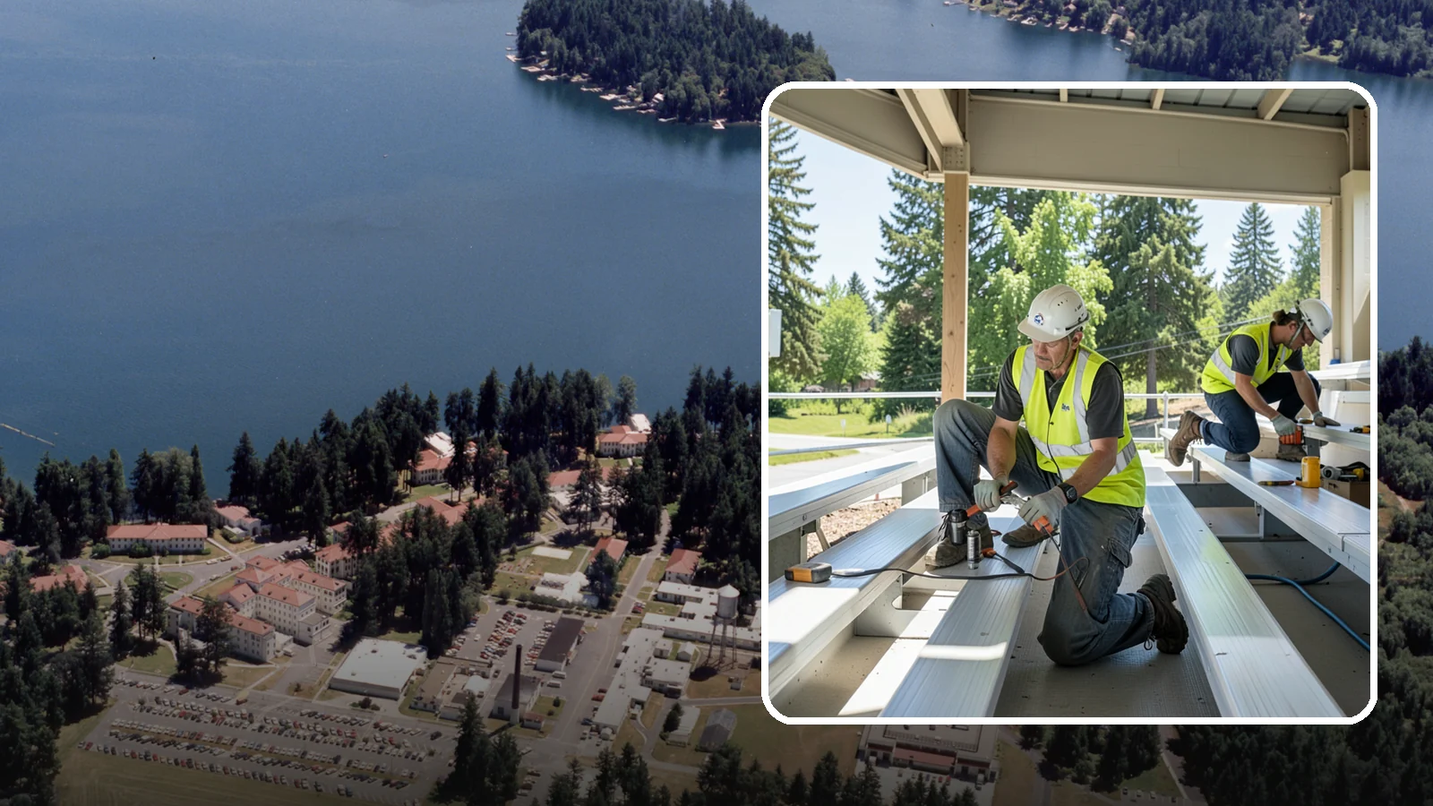 Bleacher Repairs in Lakewood, Pierce County, WA - Repair of damaged bleacher components to keep public spectator seating safe and code-compliant.